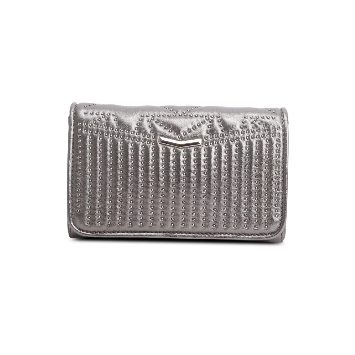 Jimmy Choo Silver Nappa Star Quilted Studded Helia Crossbody Bag - Image 5