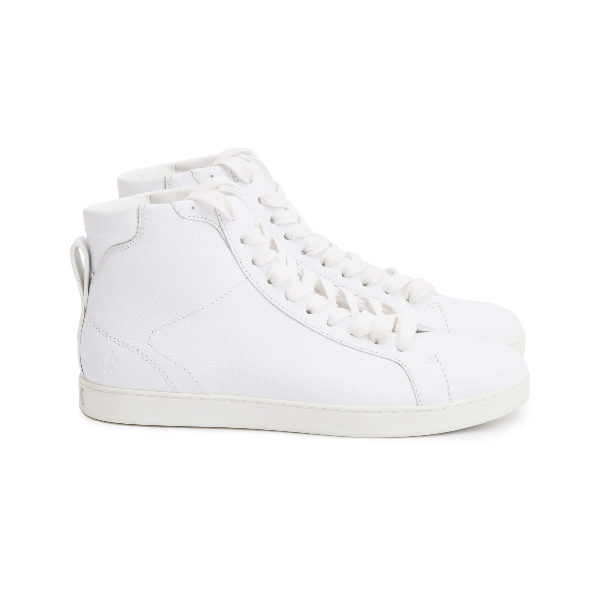 Jimmy Choo White Leather Colt High Top Sneakers, Size 38 - Image 4