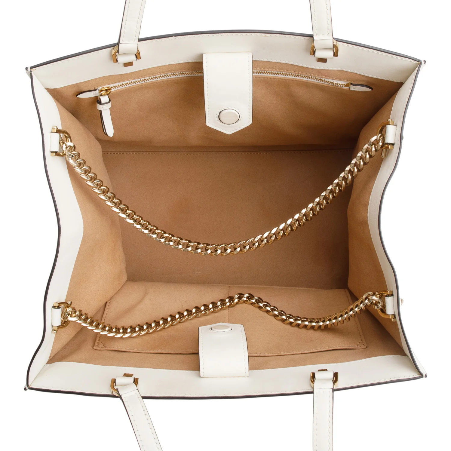 Jimmy Choo White Shiny Calf Leather Varenne Tote - Image 7