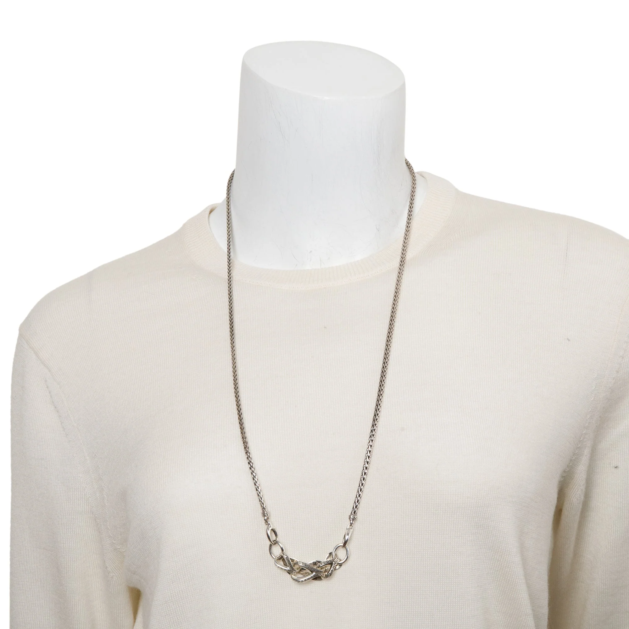 John Hardy Sterling Silver Asli Chain Link Station Necklace - Image 2