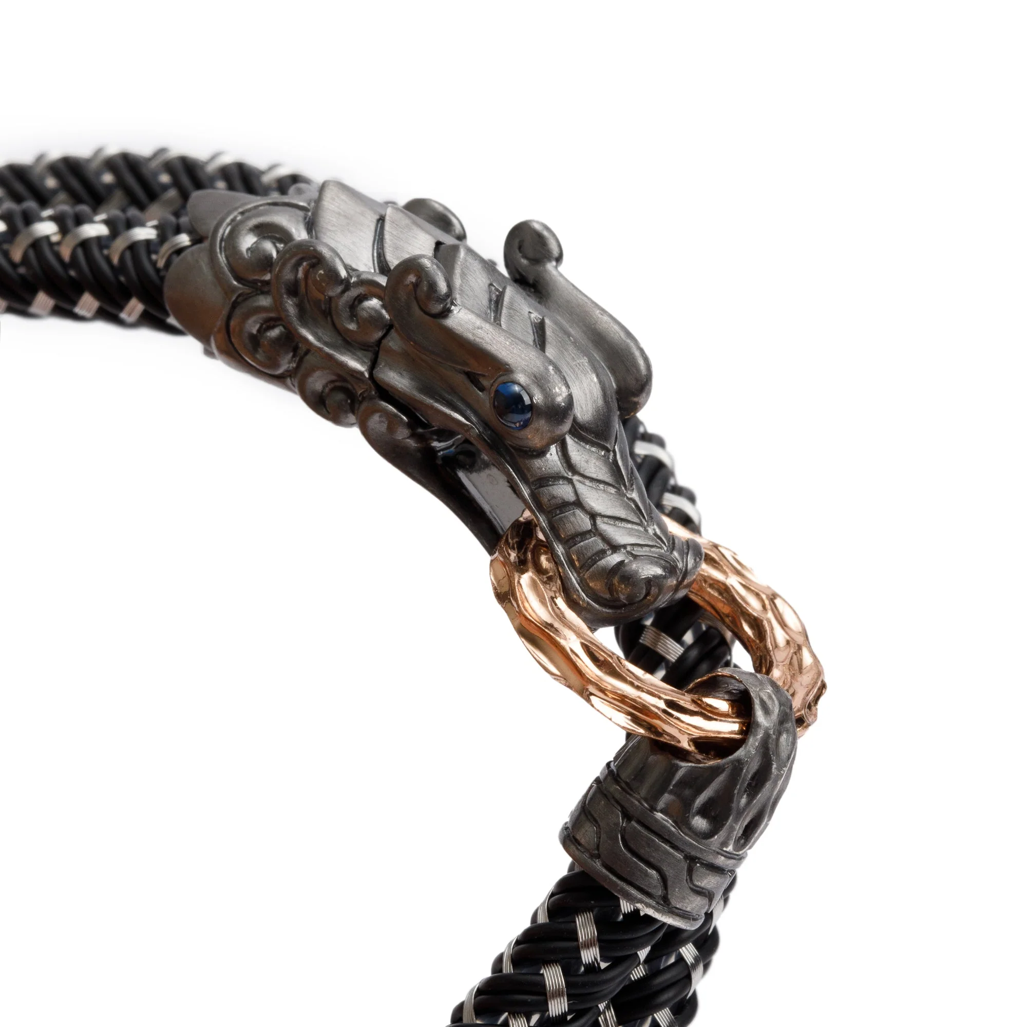 John Hardy Sterling Silver & Bronze Legends of Naga Double Wrap Bracelet - Image 3