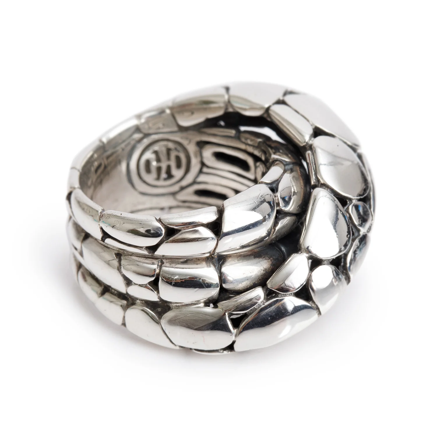 John Hardy Sterling Silver Kali Pebble Crossover Ring, Size 7 - Image 3