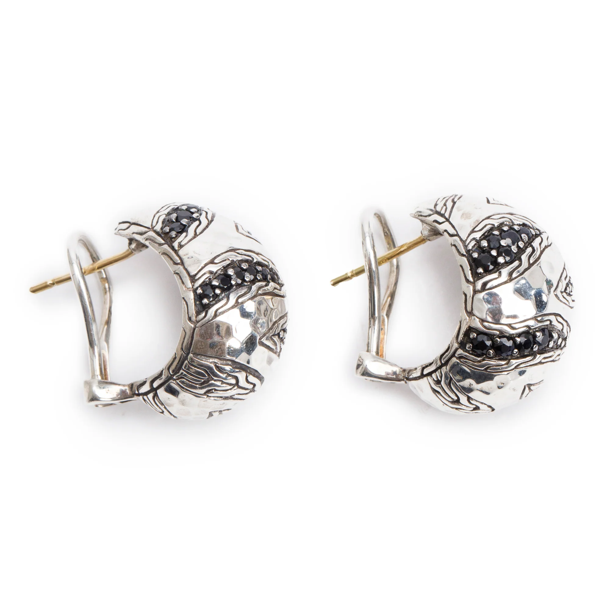 John Hardy Sterling Silver Sapphire Palu Macan Earrings - Image 3