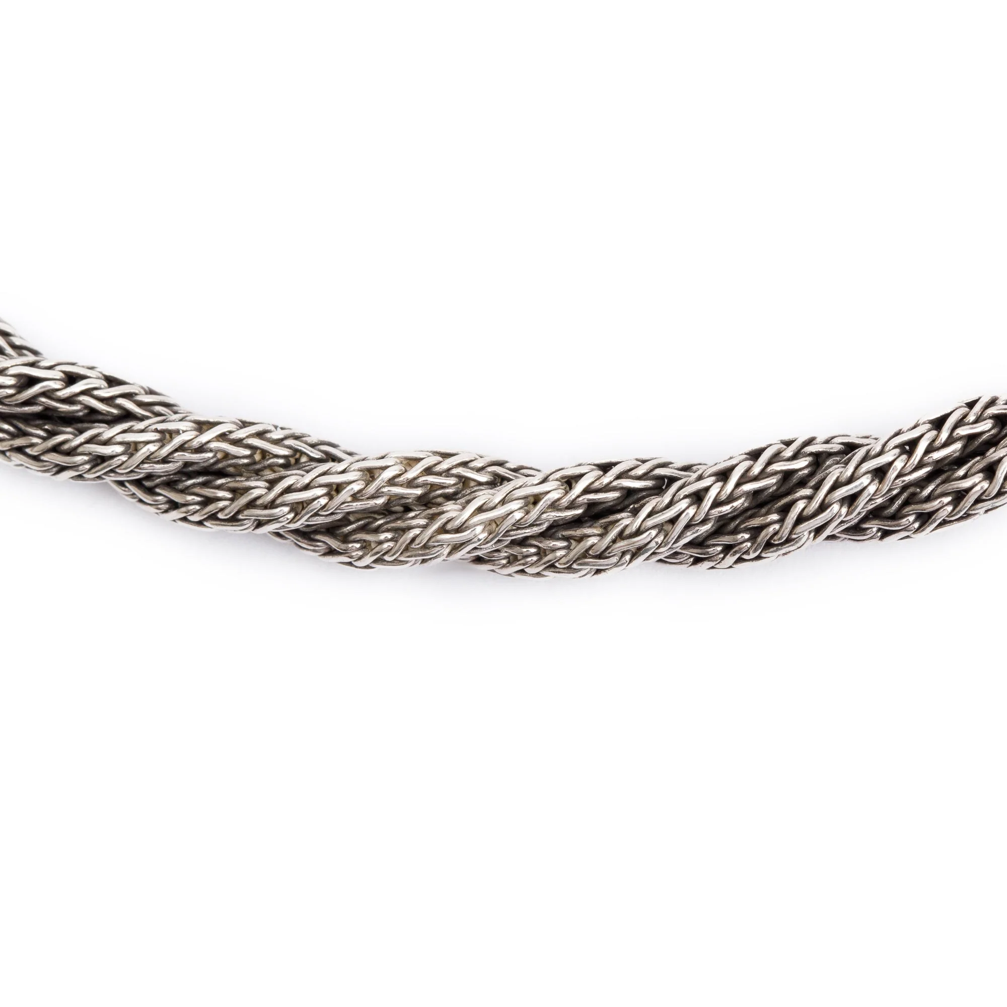 John Hardy Sterling Silver Twisted Chain Link Necklace - Image 3
