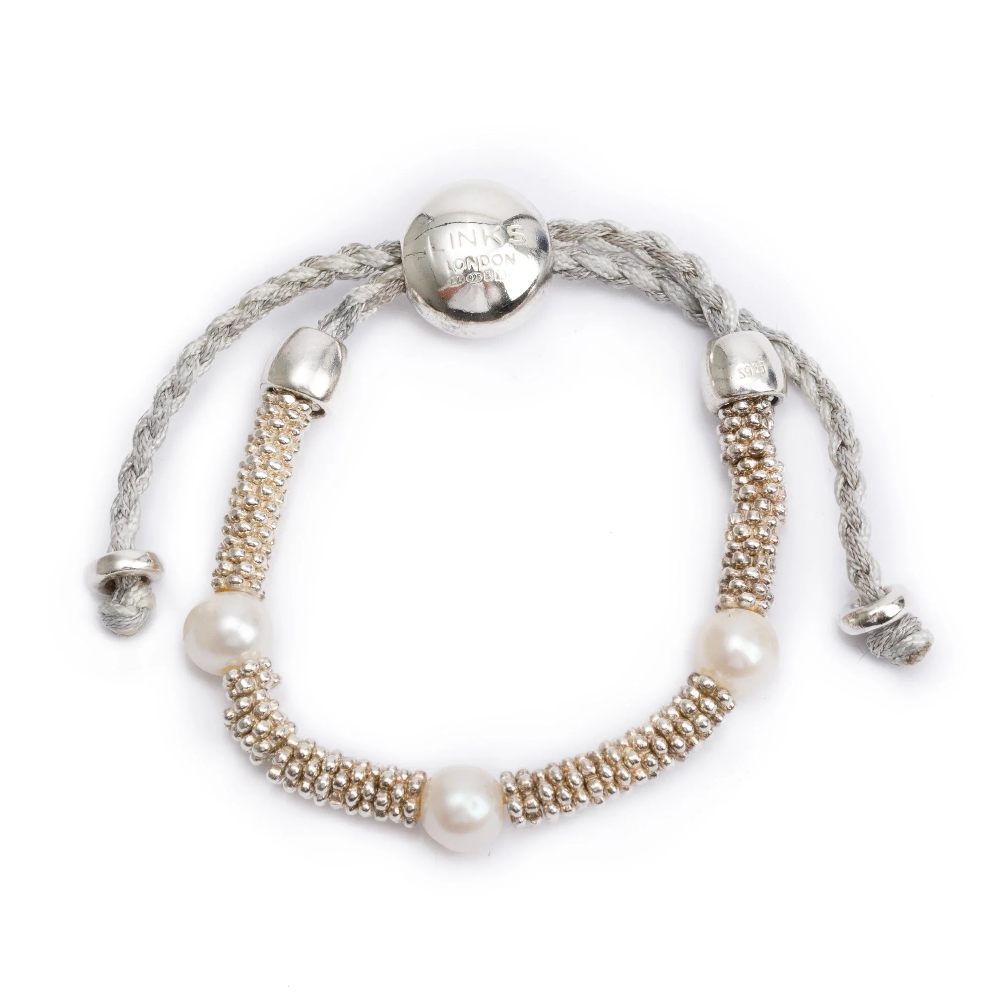 Links of London Sterling Silver Effervescence Pearl Friendship Bracelet