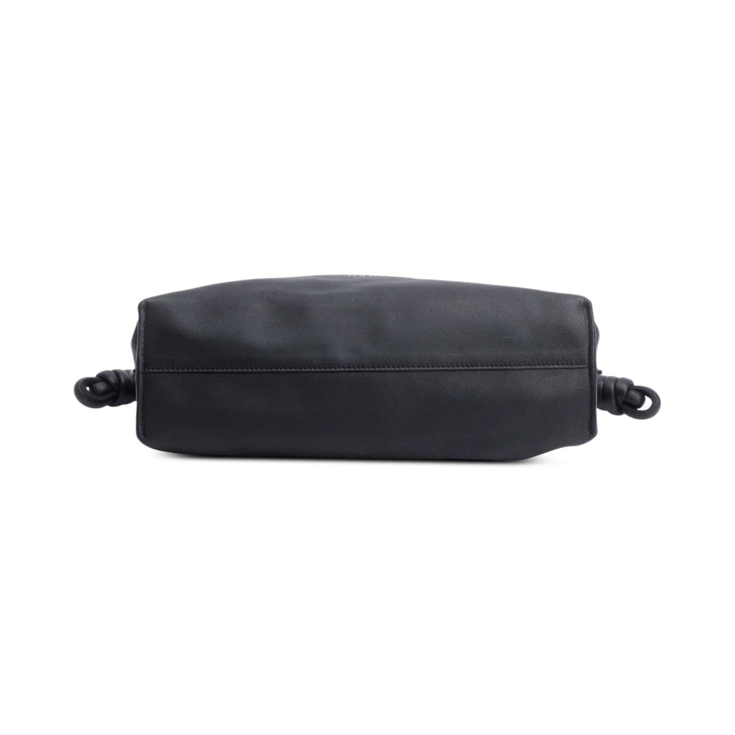 Loewe 2024 Black Nappa Leather Medium Flamenco Clutch Crossbody Bag w/ Strap - Image 7