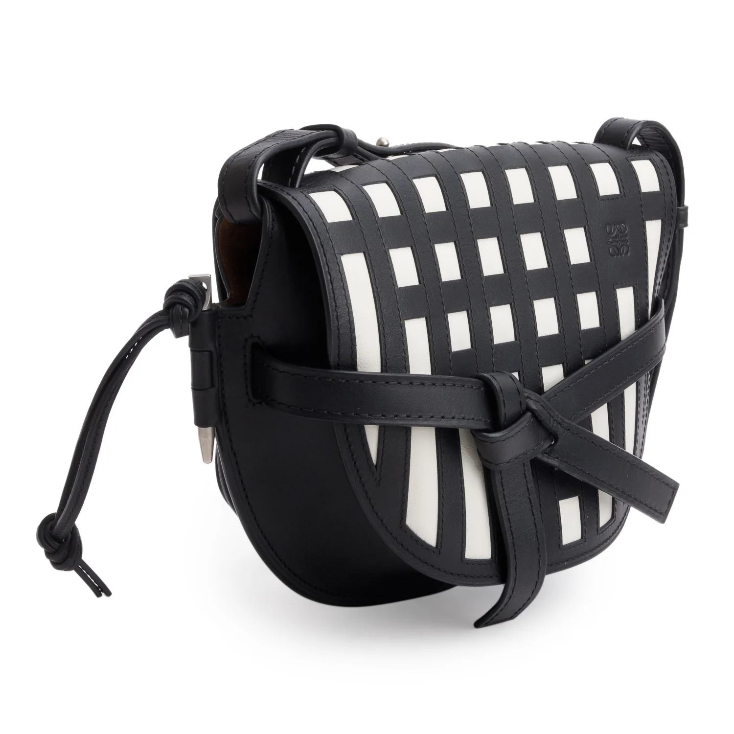 Loewe Black White Calfskin Small Gate Bag - Image 4