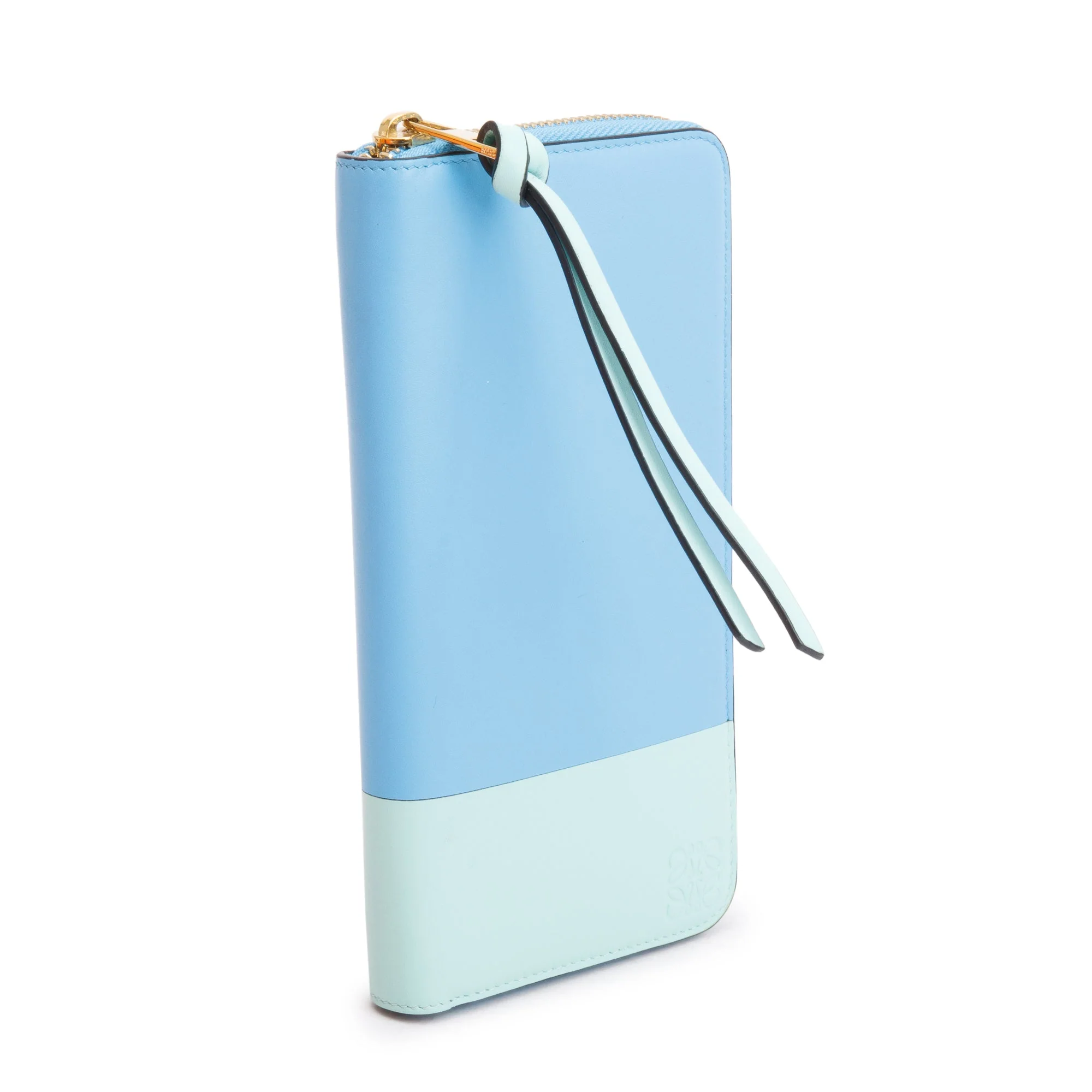 Loewe Blue Soft Nappa Leather Zip Around w/ Box - Image 3