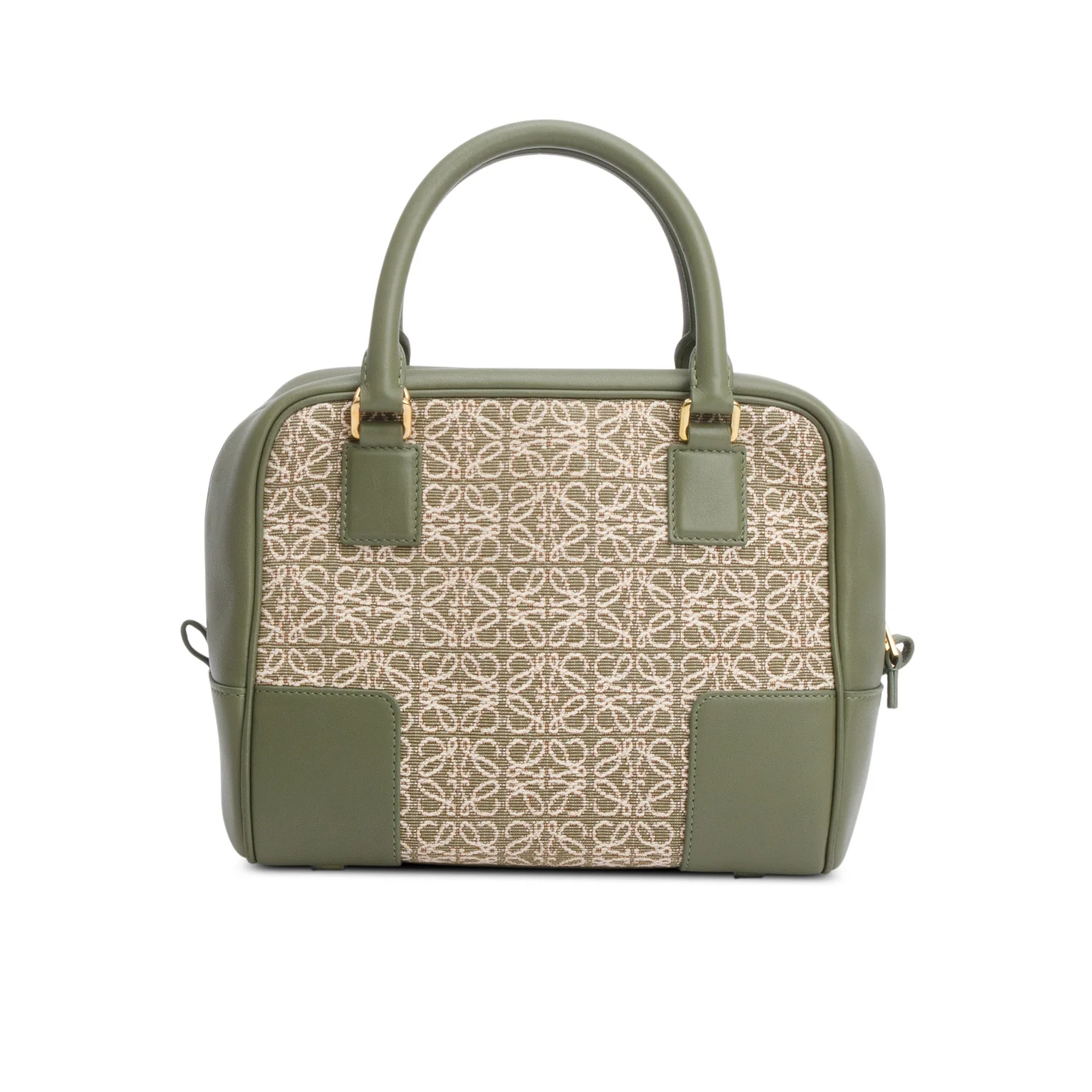 Loewe Green Jacquard Anagram Calfskin Amazona 19 Bag w/ Strap - Image 5