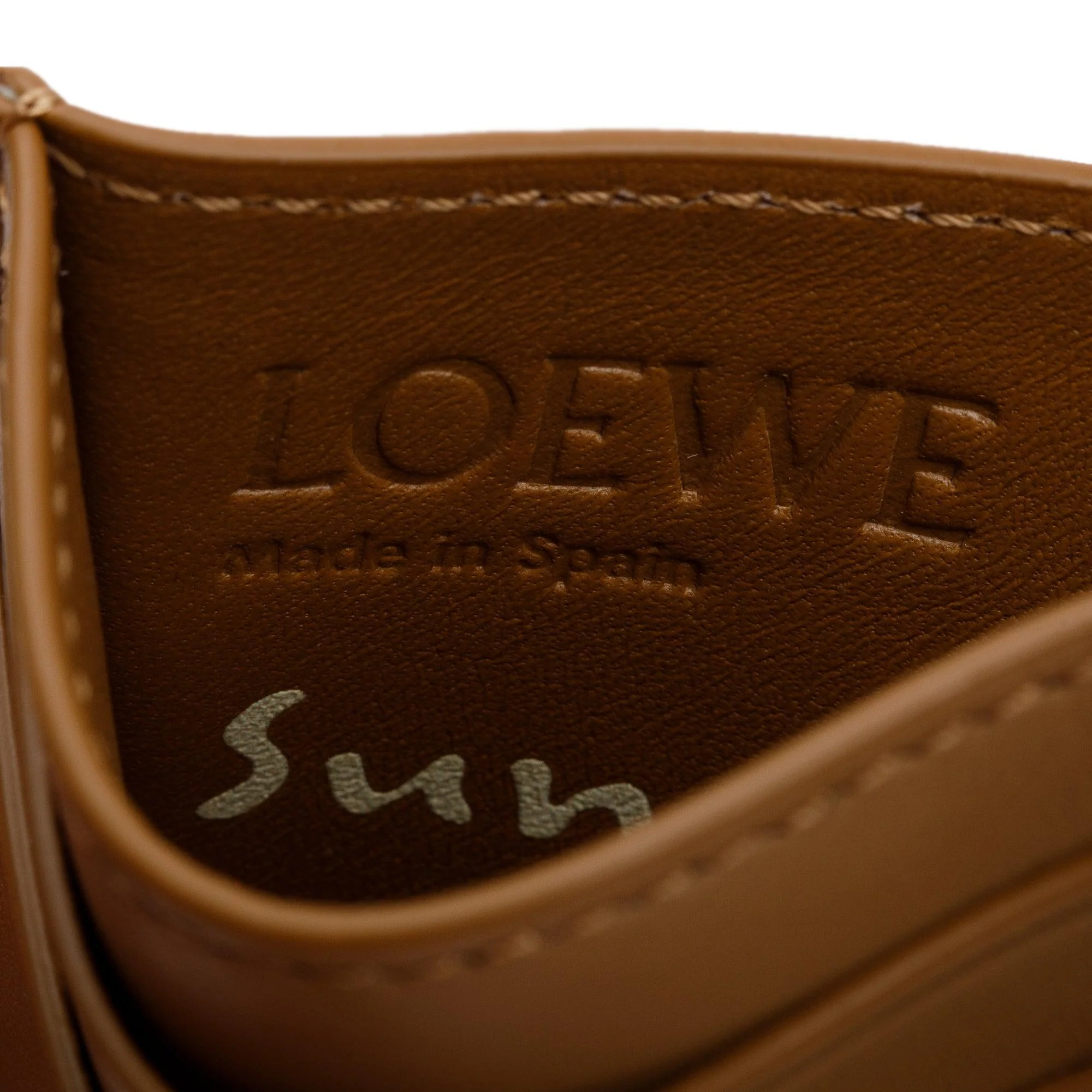 Loewe X Suna Fujita Lemur Brown Calfskin Leather Card Holder w/ Box - Image 6