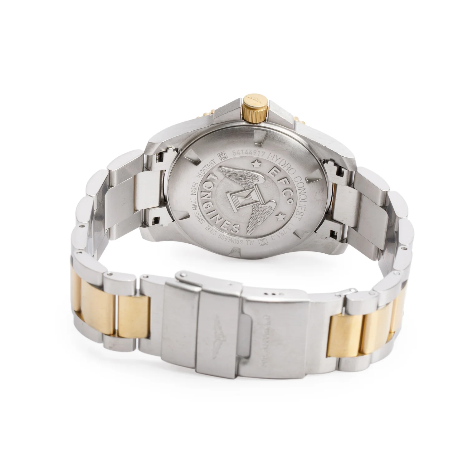 Longines 2023 Gold-Plated & Stainless Steel HydroConquest 43 MM Automatic Watch Blue Dial w/ Box & Papers - Image 4
