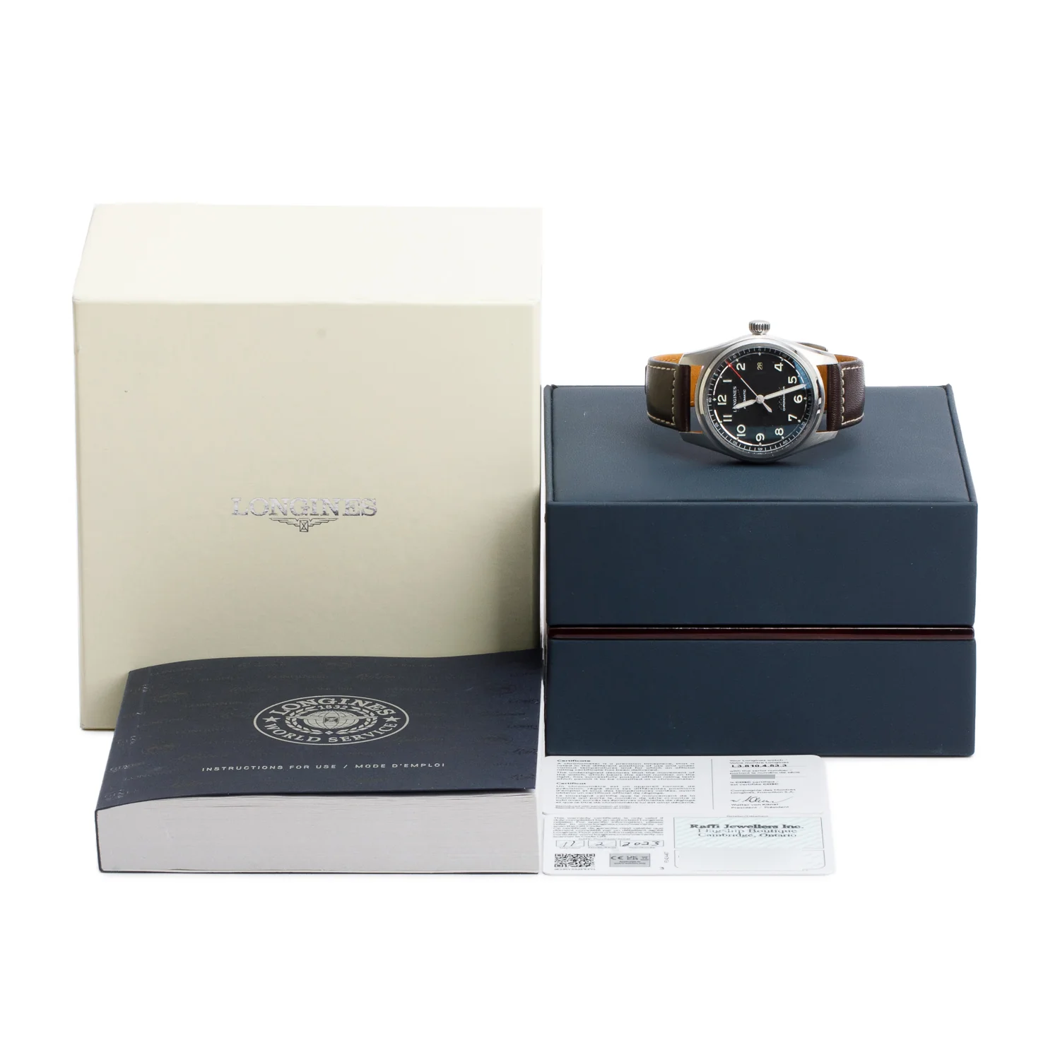 Longines 2023 Stainless Steel Spirit 40 MM Automatic Watch Black Dial w/ Box & Papers - Image 2