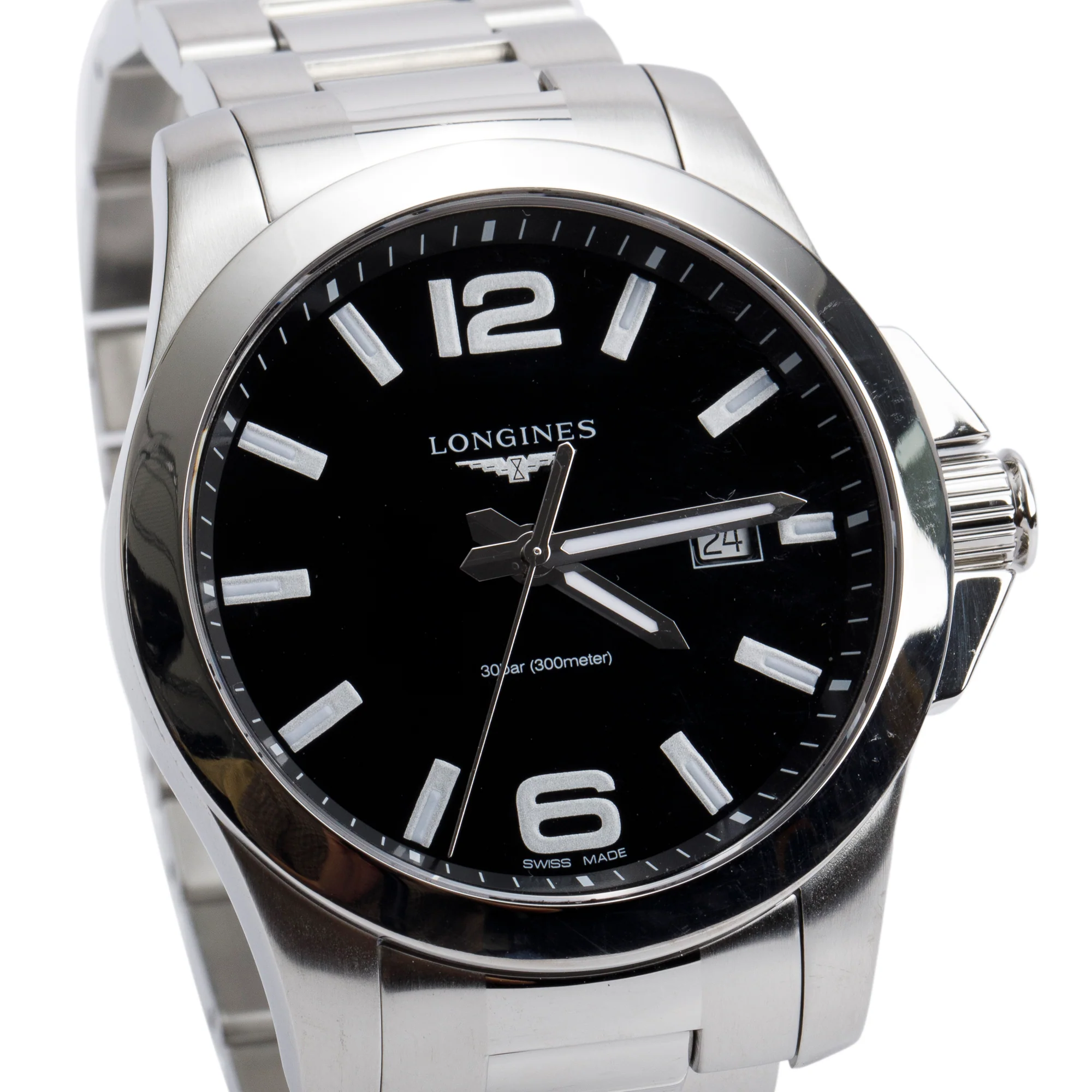 Longines Stainless Steel Conquest 43 MM Quartz Watch w/ Box & Papers - Image 3