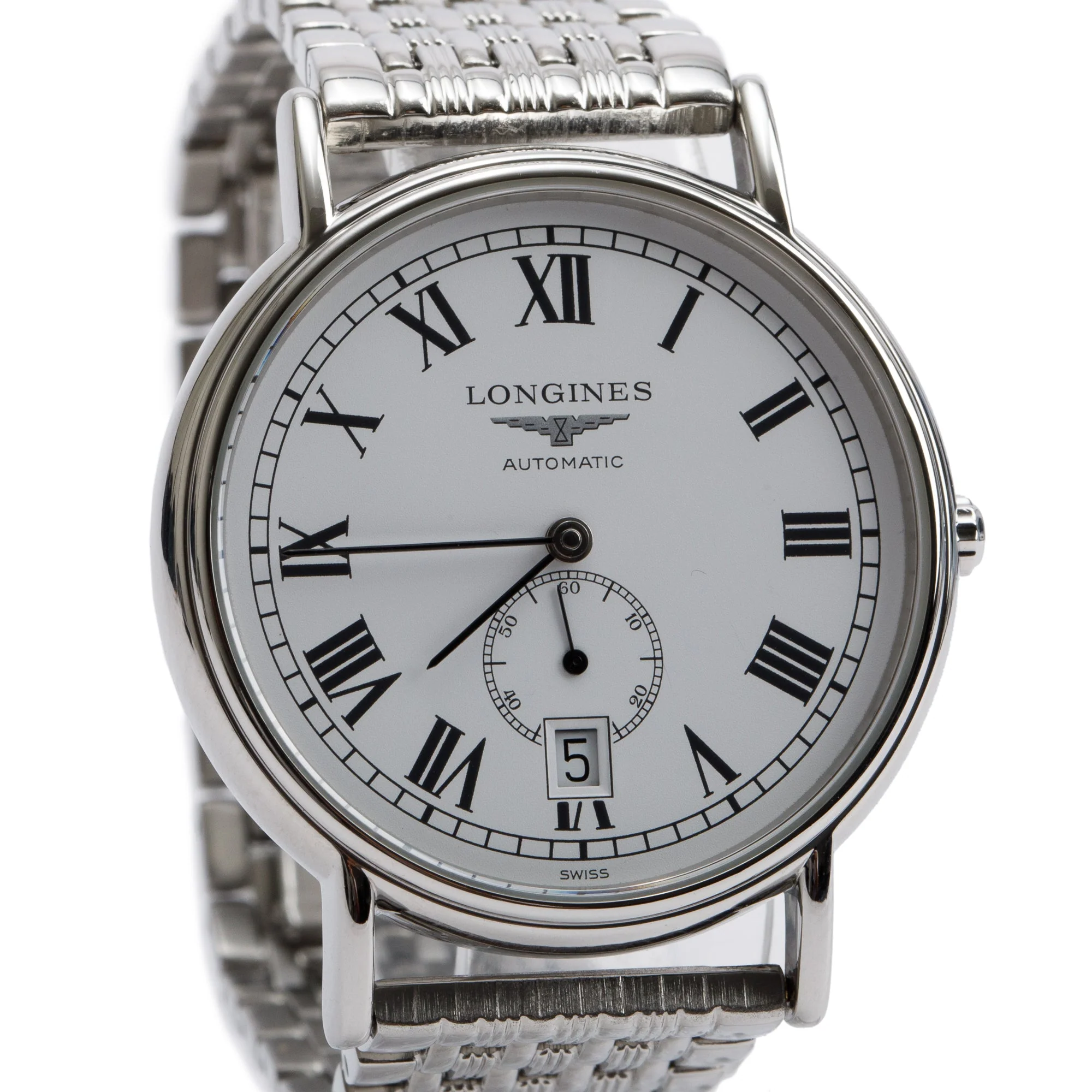 Longines Stainless Steel Presence 38.5 MM Automatic Watch w/ Box & Papers & Extra Strap - Image 3