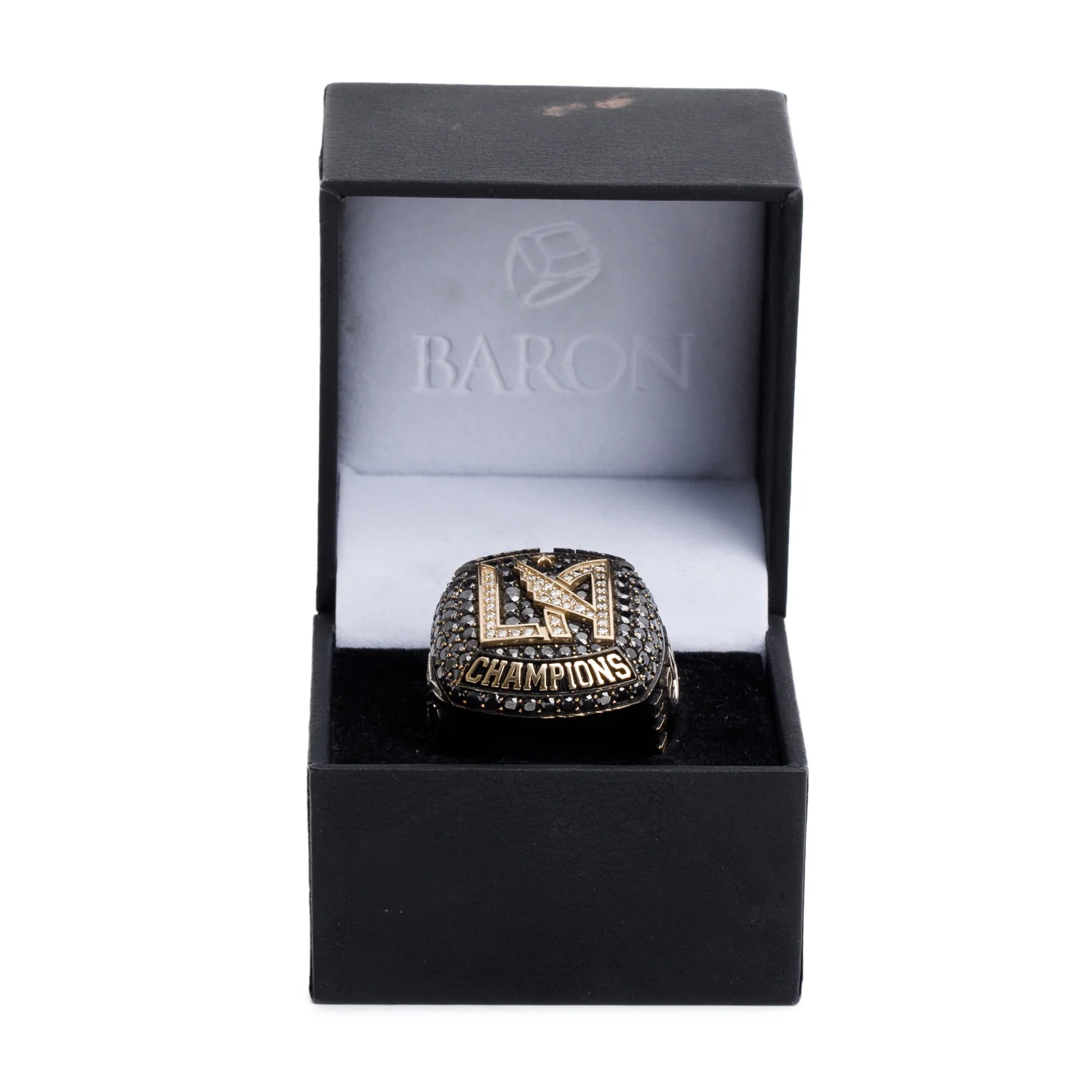 Los Angeles Football Club 2022 MLS Championship 10k Yellow & White Gold Diamond Ring, Size 12 w/ Box - Image 2
