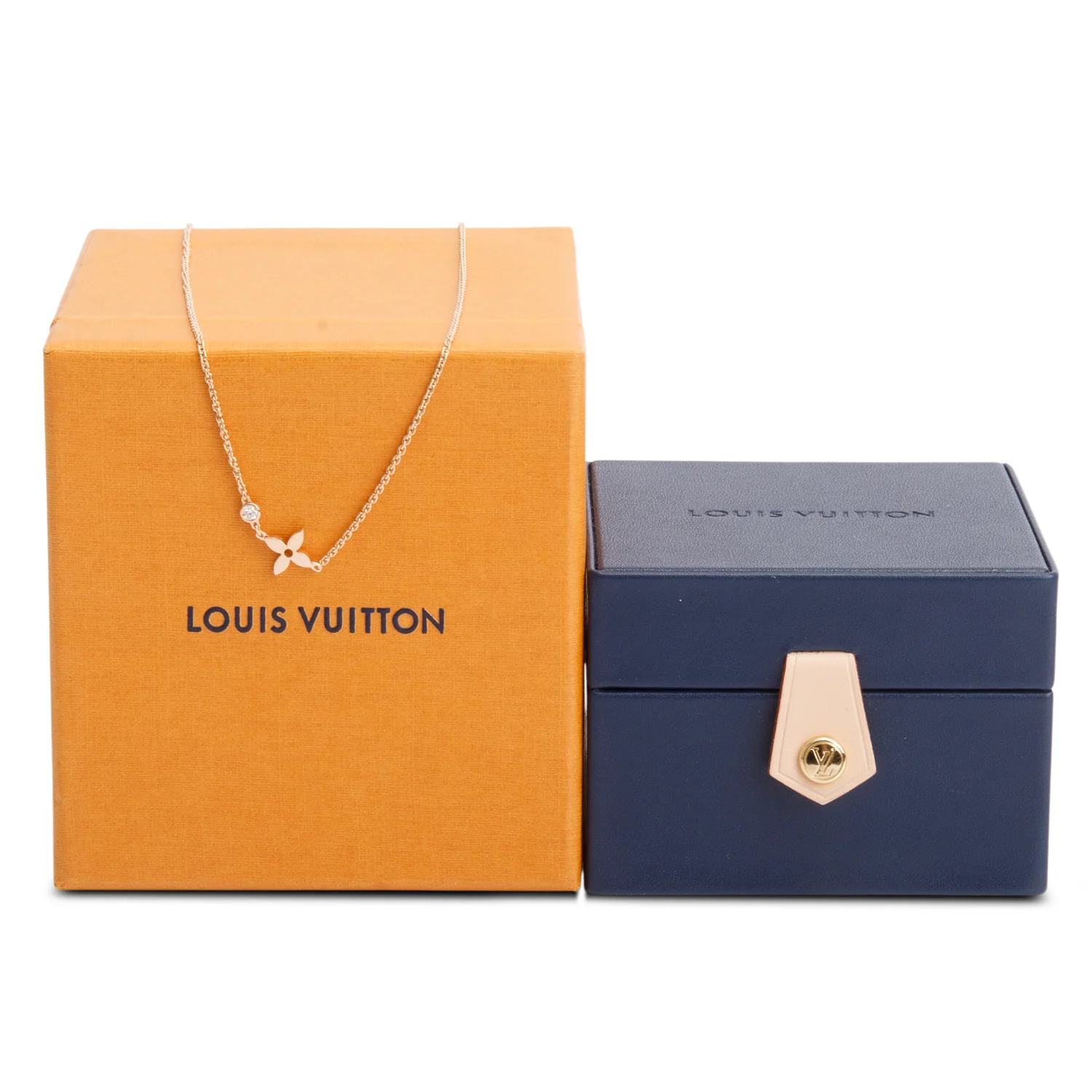 Louis Vuitton 18k Rose Gold Diamond Idylle Blossom Pendant Necklace w/ Box & Receipt - Image 3