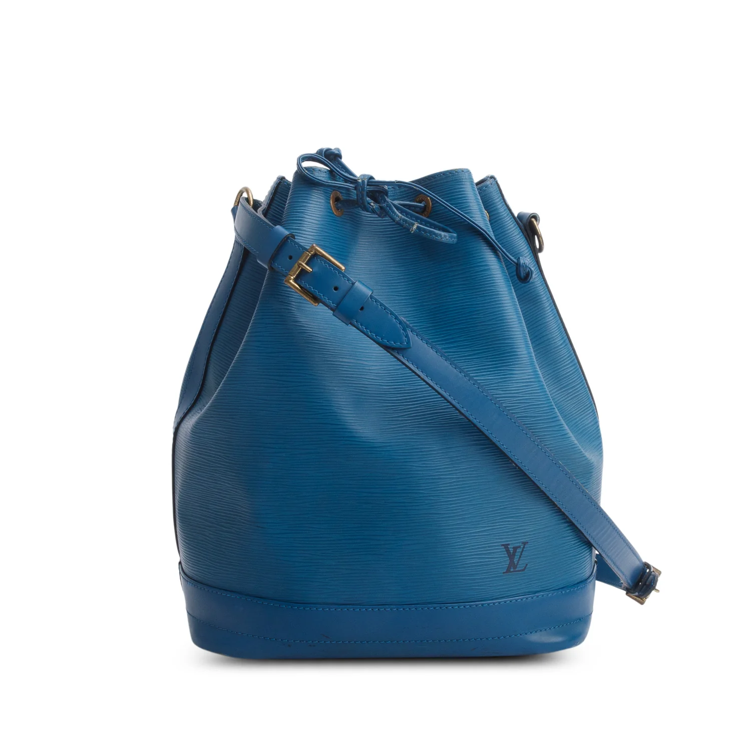 Louis Vuitton 1996 Blue Epi Leather Noe Bucket Bag