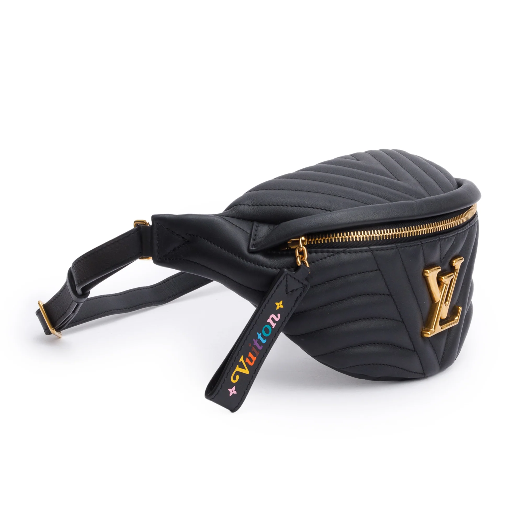 Louis Vuitton 2020 Black Cowhide Leather New Wave Belt Bag - Image 2
