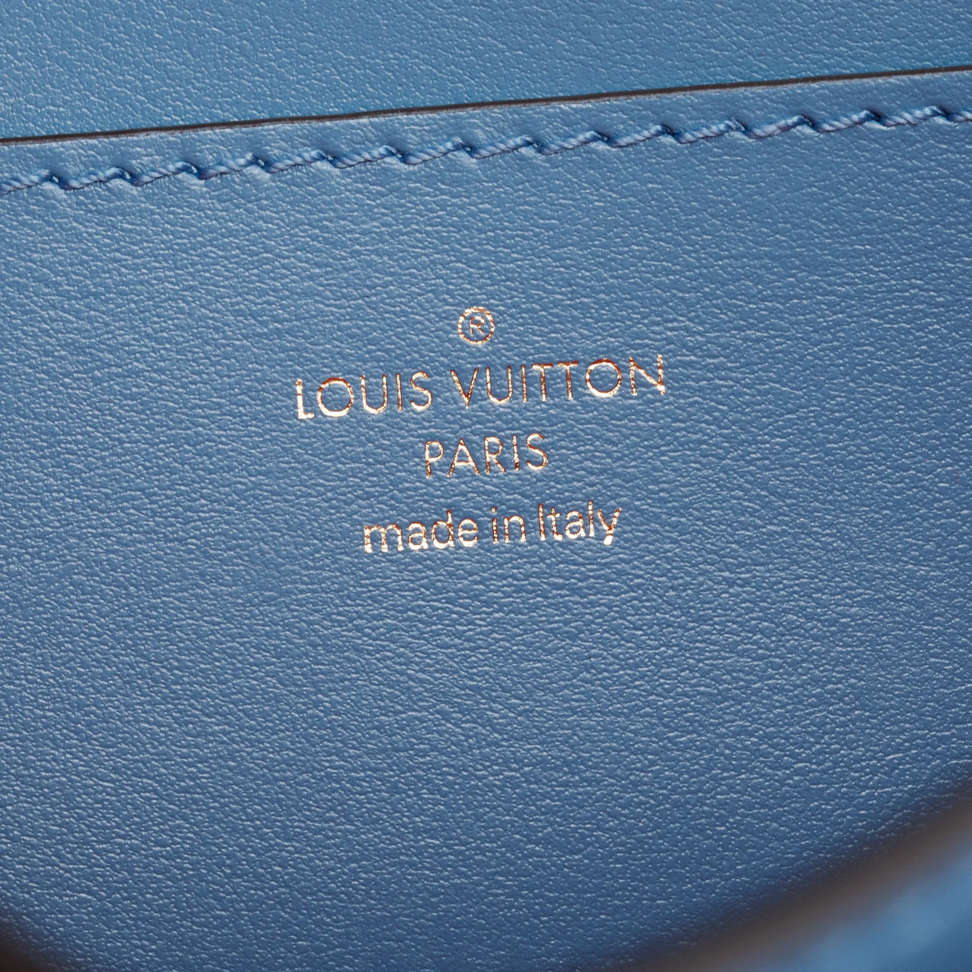 Louis Vuitton 2020 Blue Calfskin Leather LV Pont 9 - Image 8
