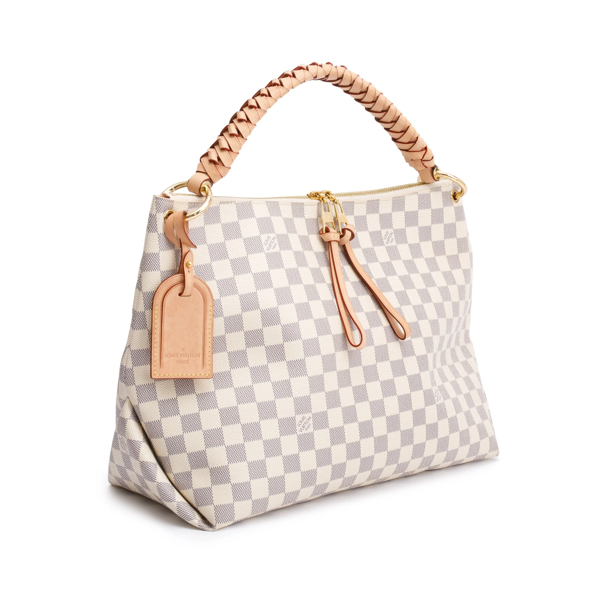 Louis Vuitton 2020 Damier Azur Braided Beaubourg Hobo MM w/ Strap - Image 4