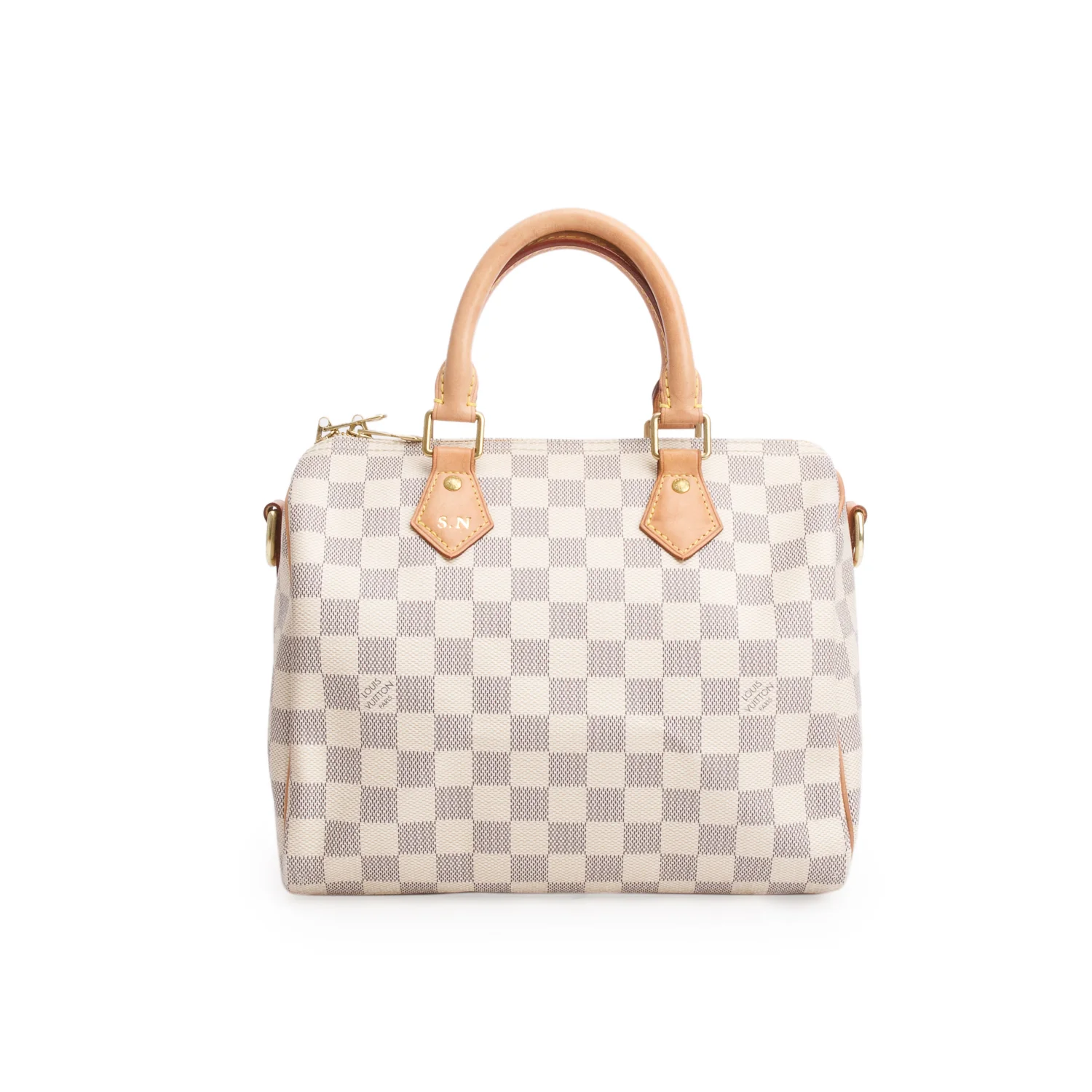 Louis Vuitton 2020 Damier Azur Speedy Bandouliere 25 w/ Box & Strap - Image 6