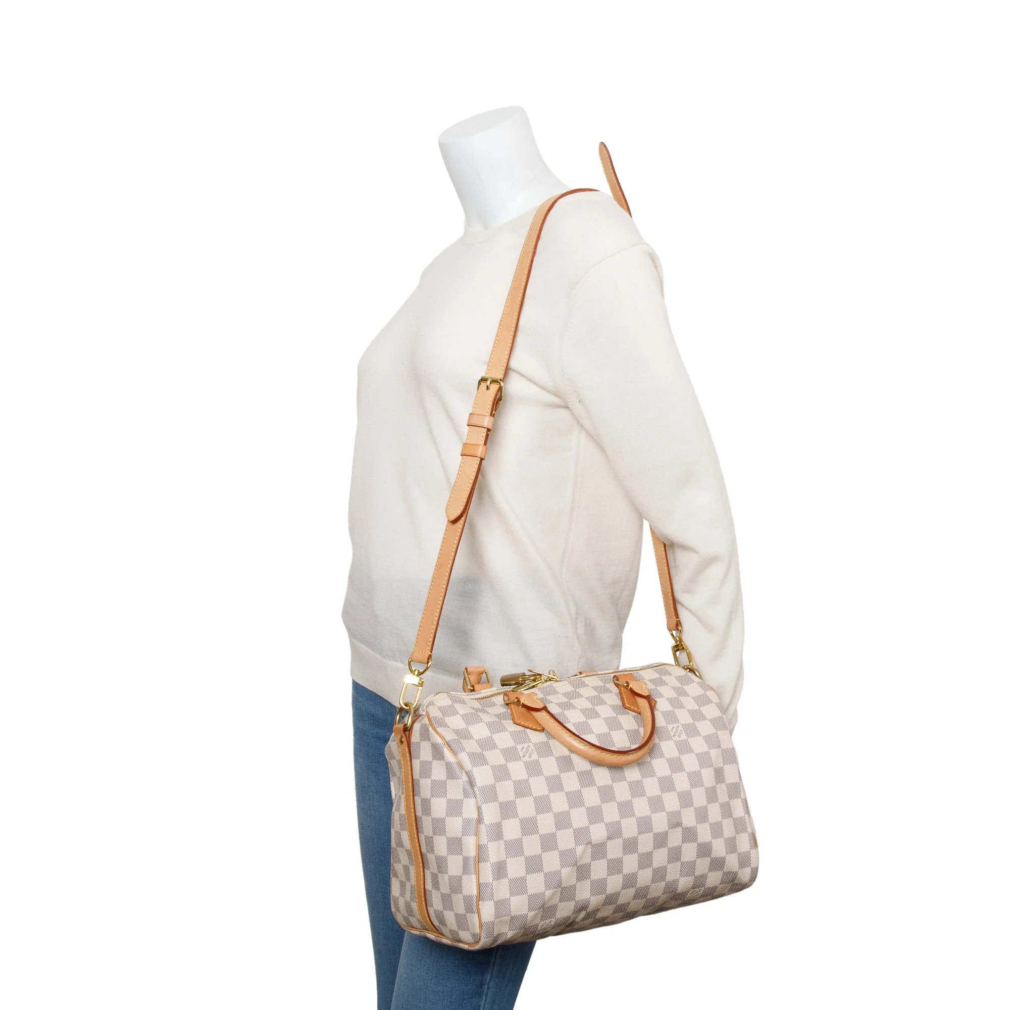 Louis Vuitton 2020 Damier Azur Speedy Bandouliere 30 - Image 2
