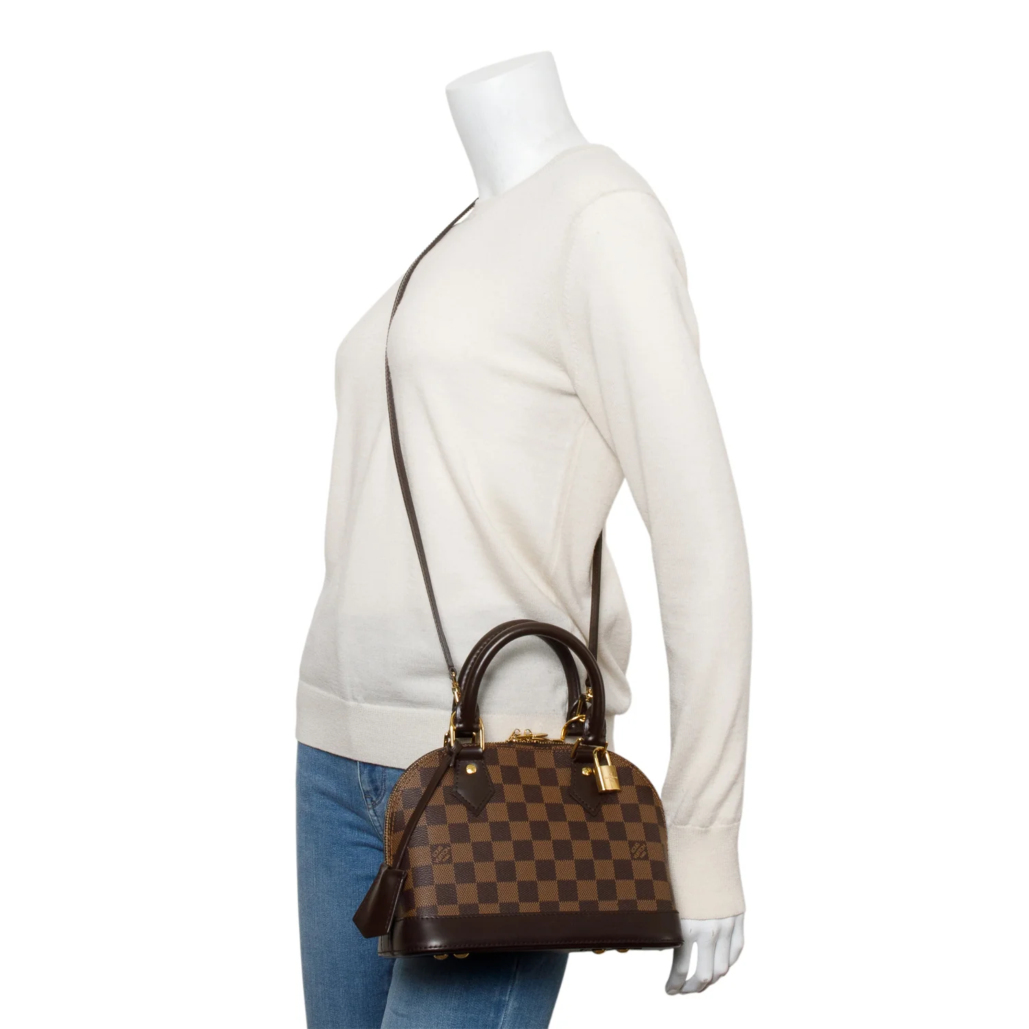 Louis Vuitton 2020 Damier Ebene Alma BB w/ Strap, Box & Receipt - Image 2