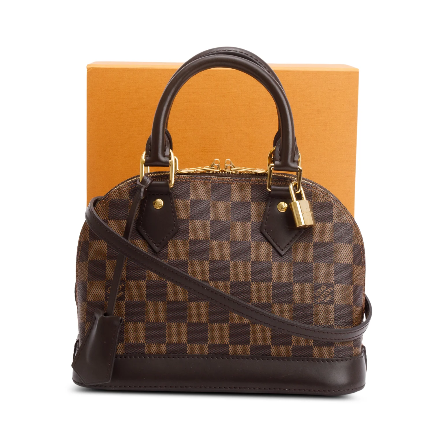 Louis Vuitton 2020 Damier Ebene Alma BB w/ Strap, Box & Receipt - Image 3