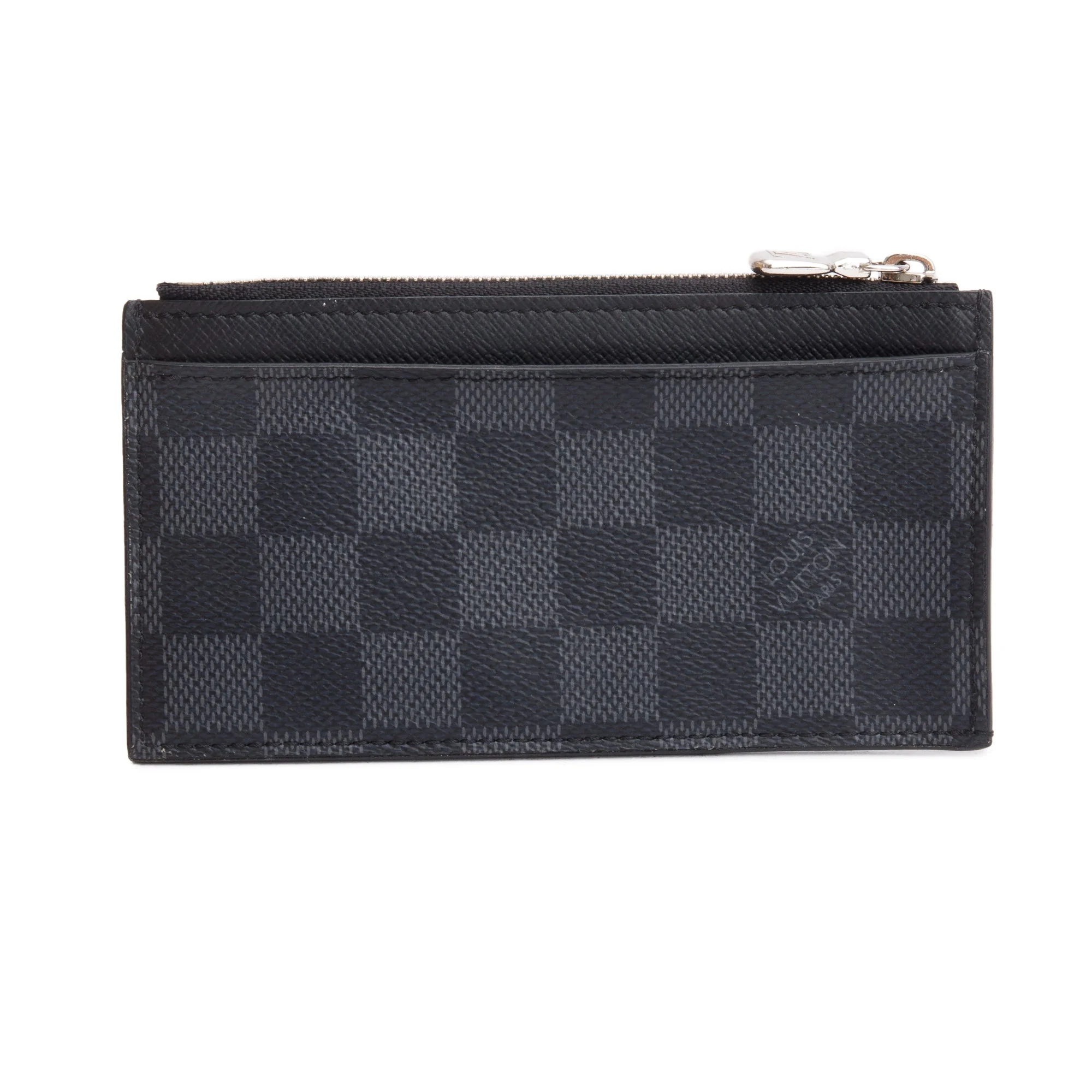 Louis Vuitton 2020 Damier Graphite Taiga Leather Coin Card Holder w/ Box - Image 4
