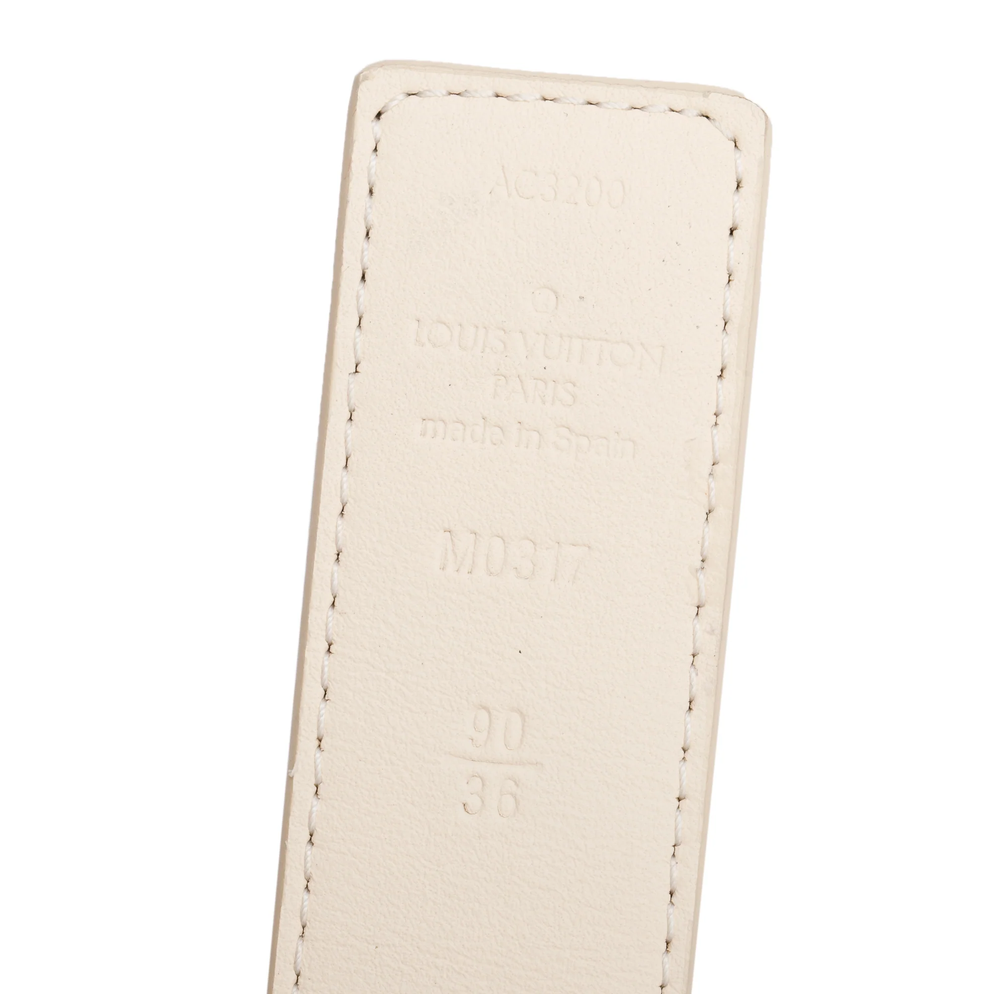 Louis Vuitton 2020 Monogram Beige Cowhide Leather LV Initiales 30 MM Reversible Belt 90 36 w/ Box - Image 4