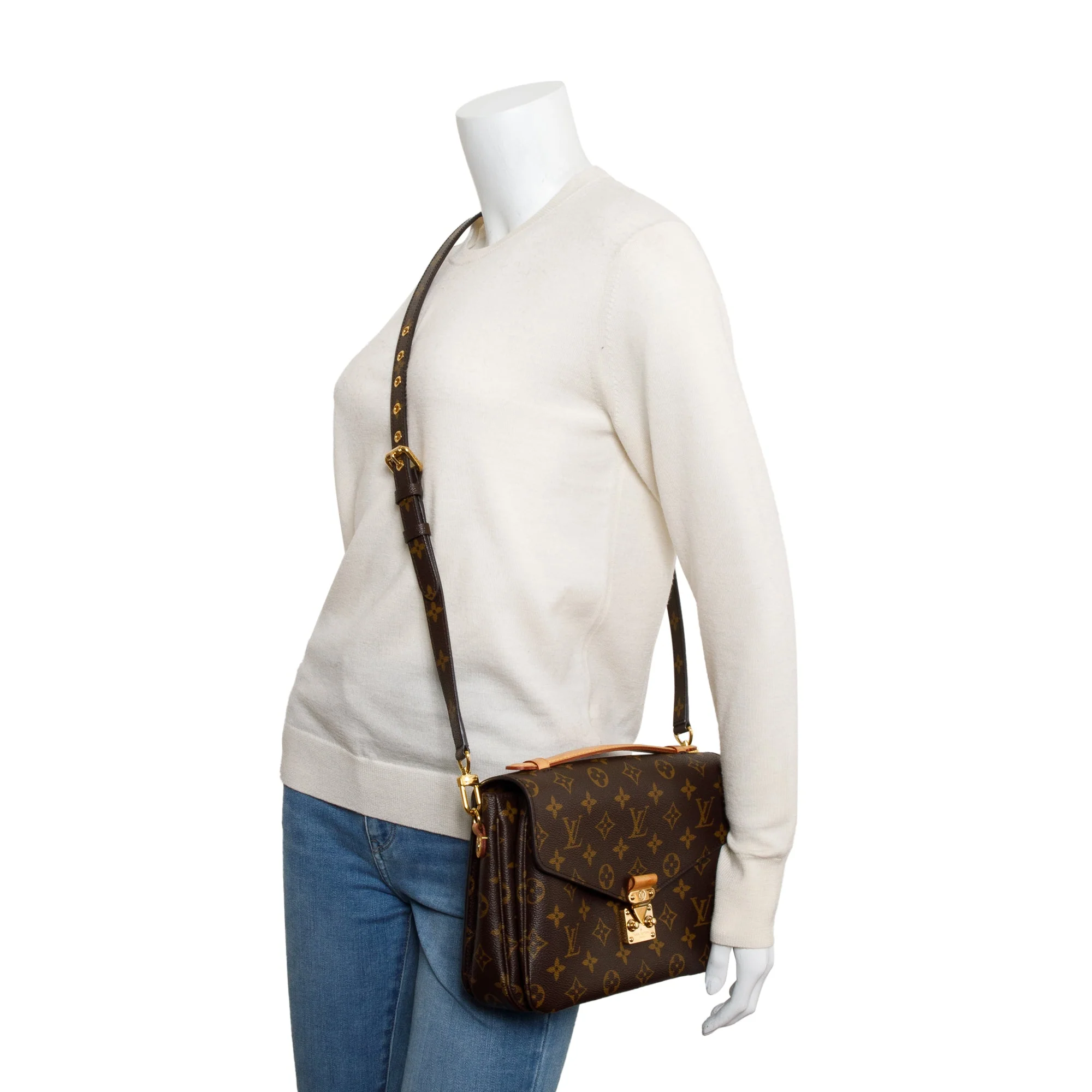 Louis Vuitton 2020 Monogram Pochette Metis w/ Strap & Box - Image 2