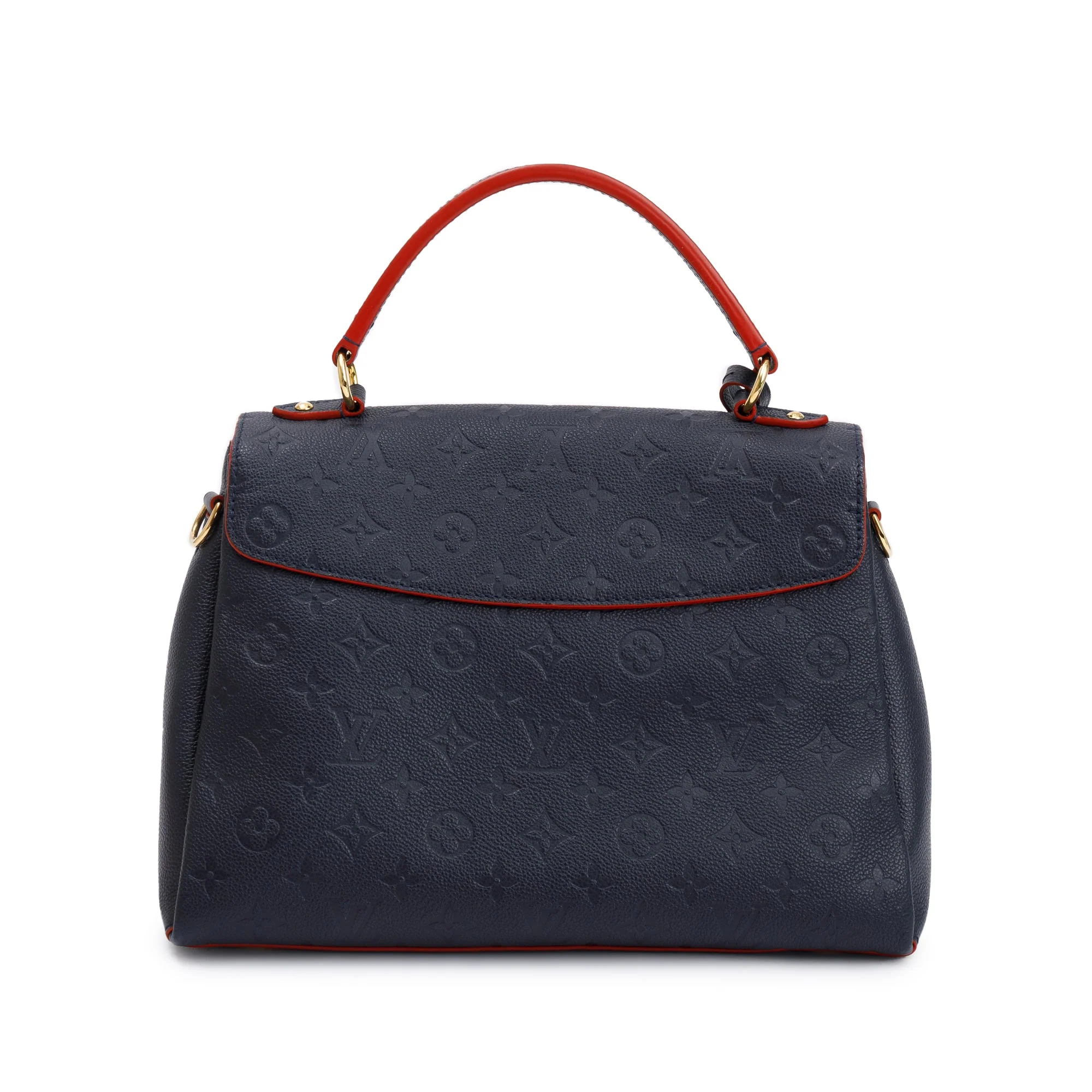 Louis Vuitton 2020 Navy Monogram Empreinte Leather Georges MM w/ Strap - Image 5