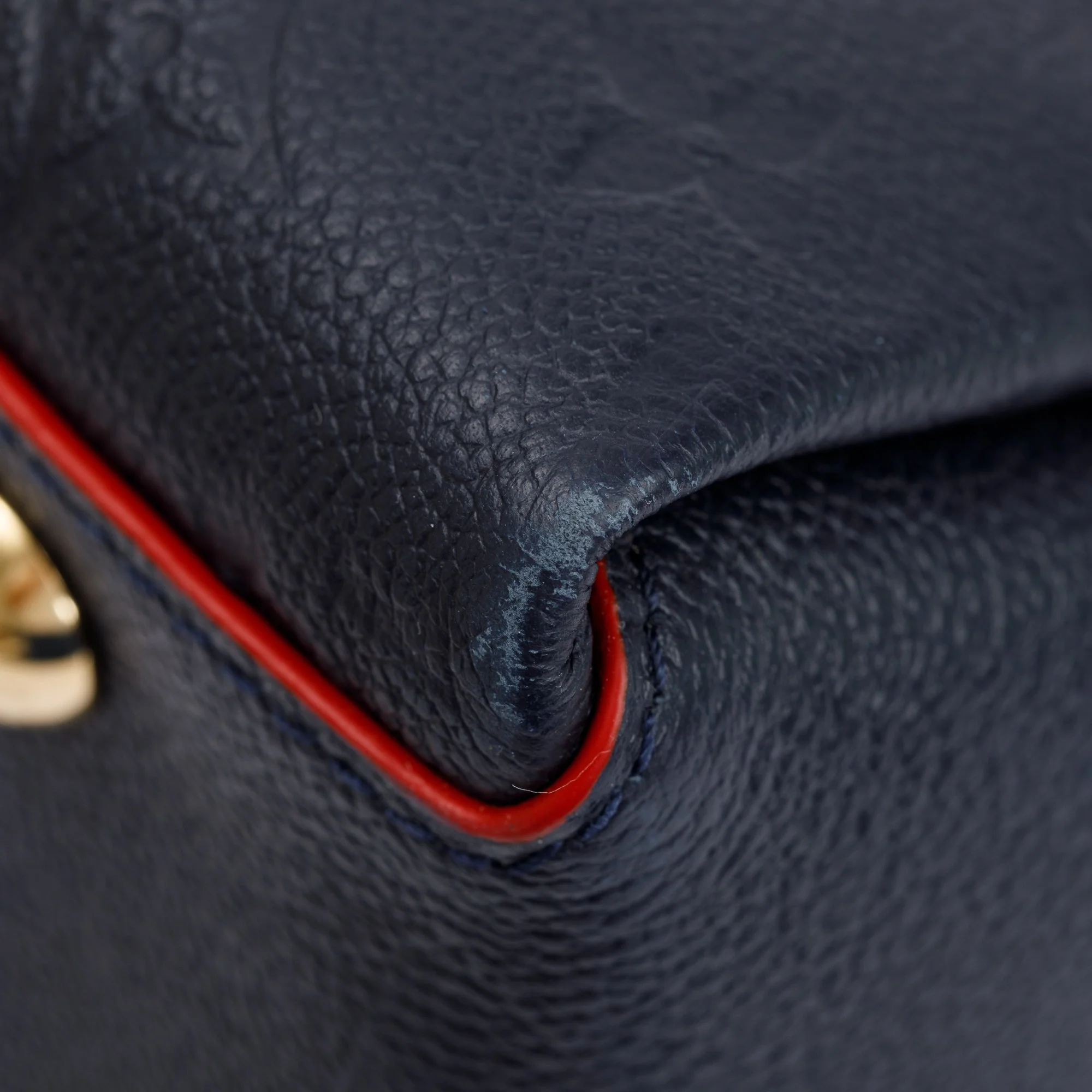 Louis Vuitton 2020 Navy Monogram Empreinte Leather Georges MM w/ Strap - Image 7