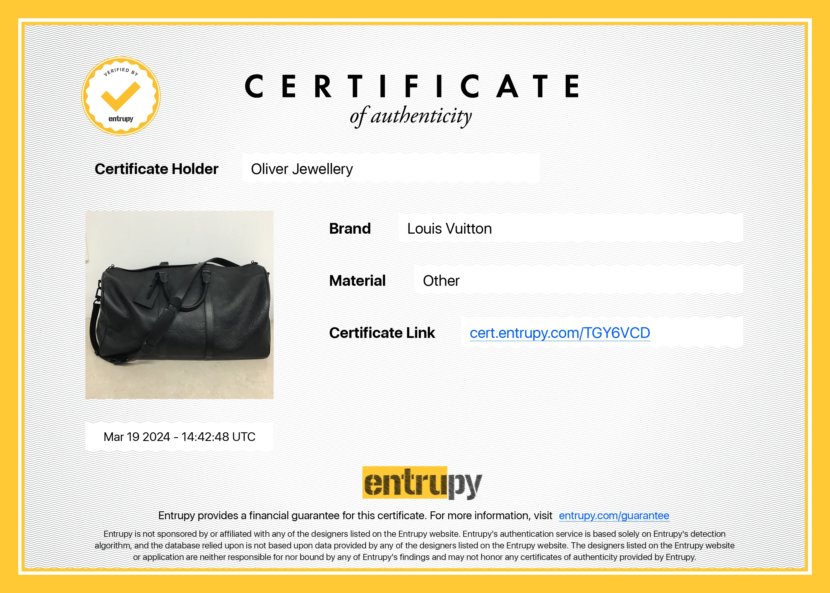 Louis Vuitton 2021 Black Monogram Shadow Embossed Keepall Bandouliere 50 w/ Box & Receipt - Image 12
