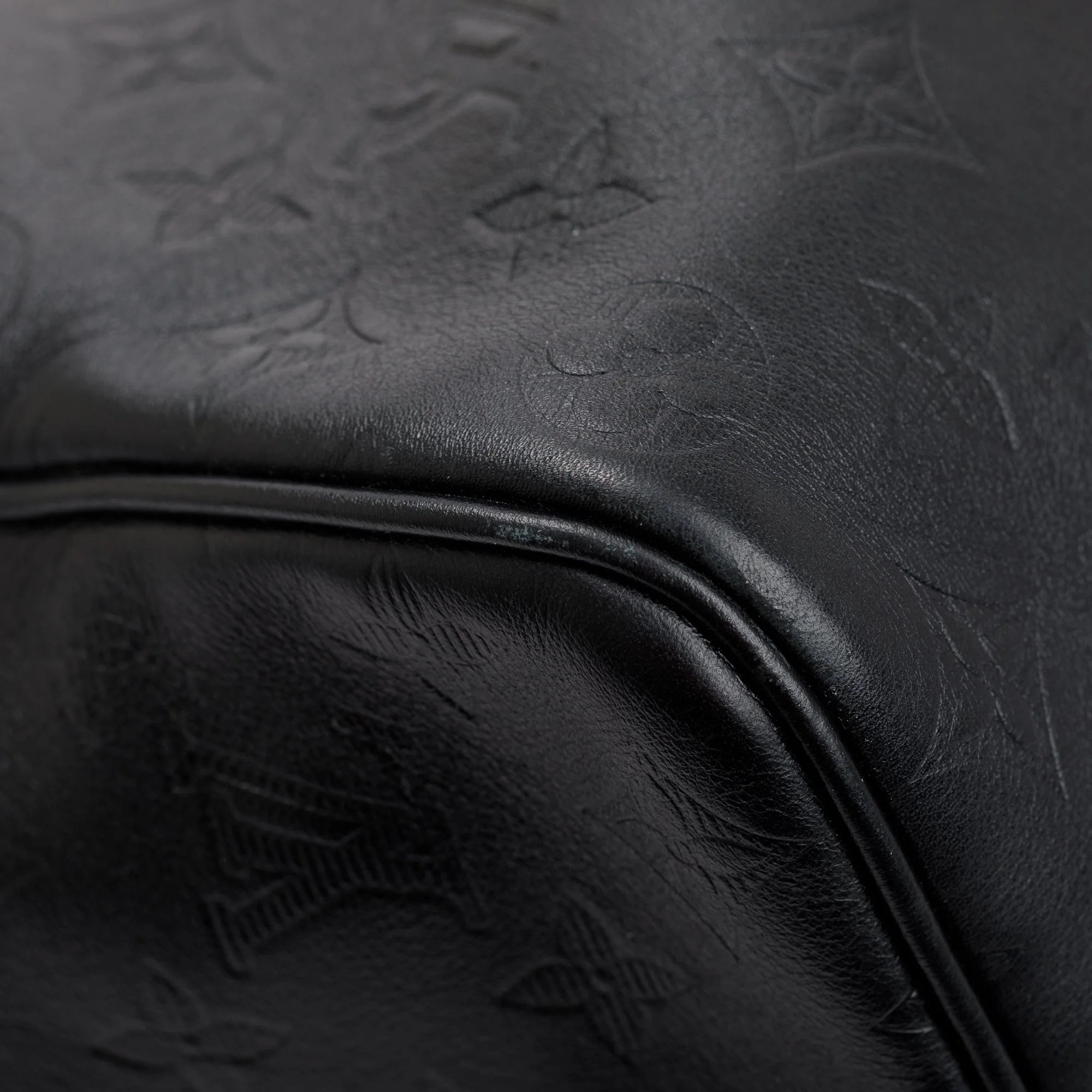 Louis Vuitton 2021 Black Monogram Shadow Embossed Keepall Bandouliere 50 w/ Box & Receipt - Image 8