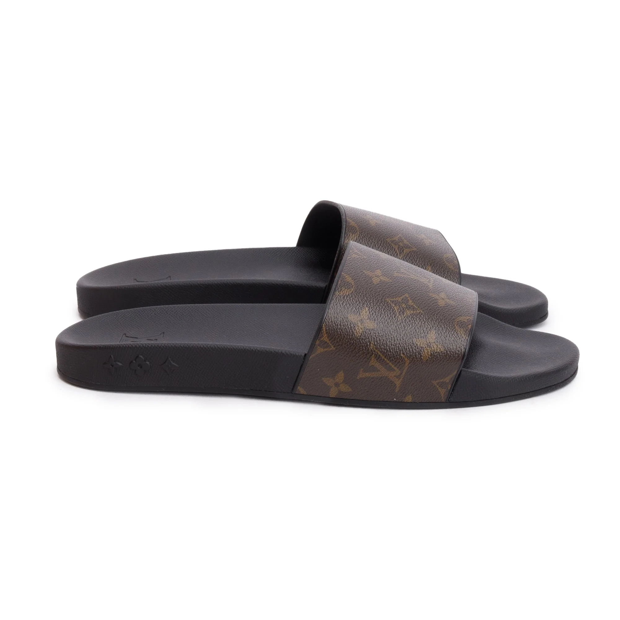 Louis Vuitton 2021 Brown Monogram Macassar Waterfront Mule Slides, Size 12 - Image 4