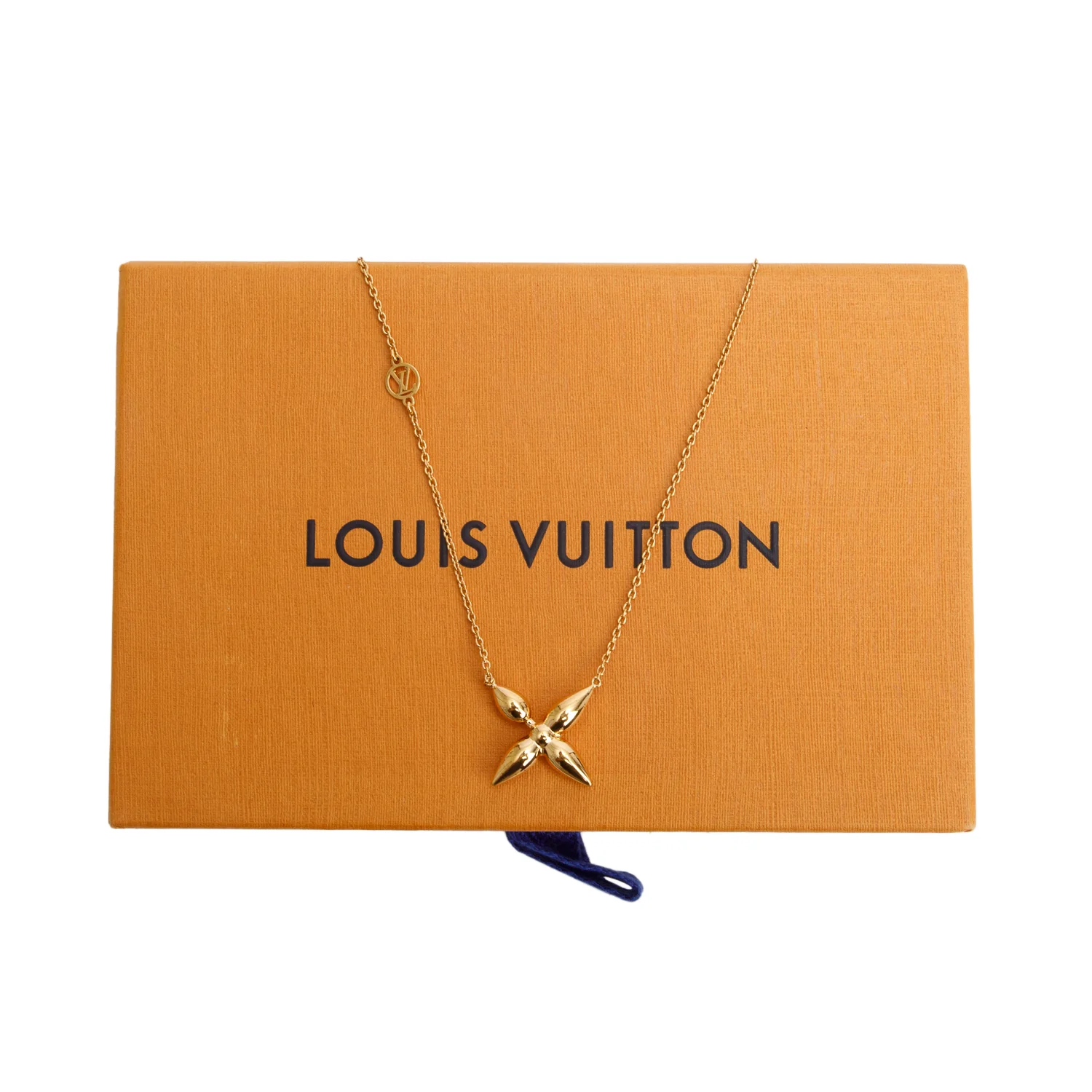 Louis Vuitton 2021 Gold Plated Collier Louisette Necklace w/ Box & Receipt - Image 3