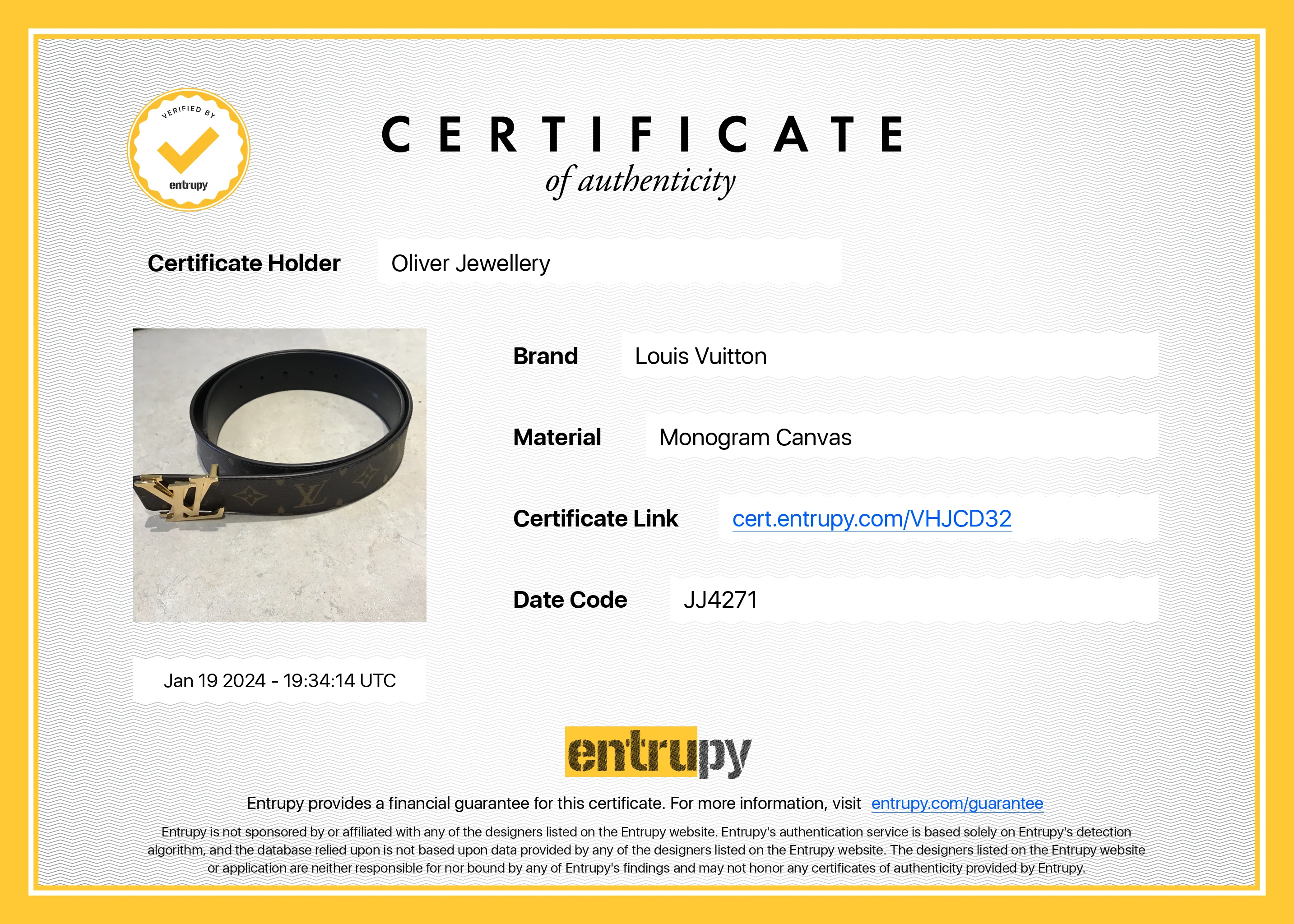 Louis Vuitton 2021 Monogram Canvas & Black Leather LV Shake 40 MM Reversible Belt 85 34 - Image 4