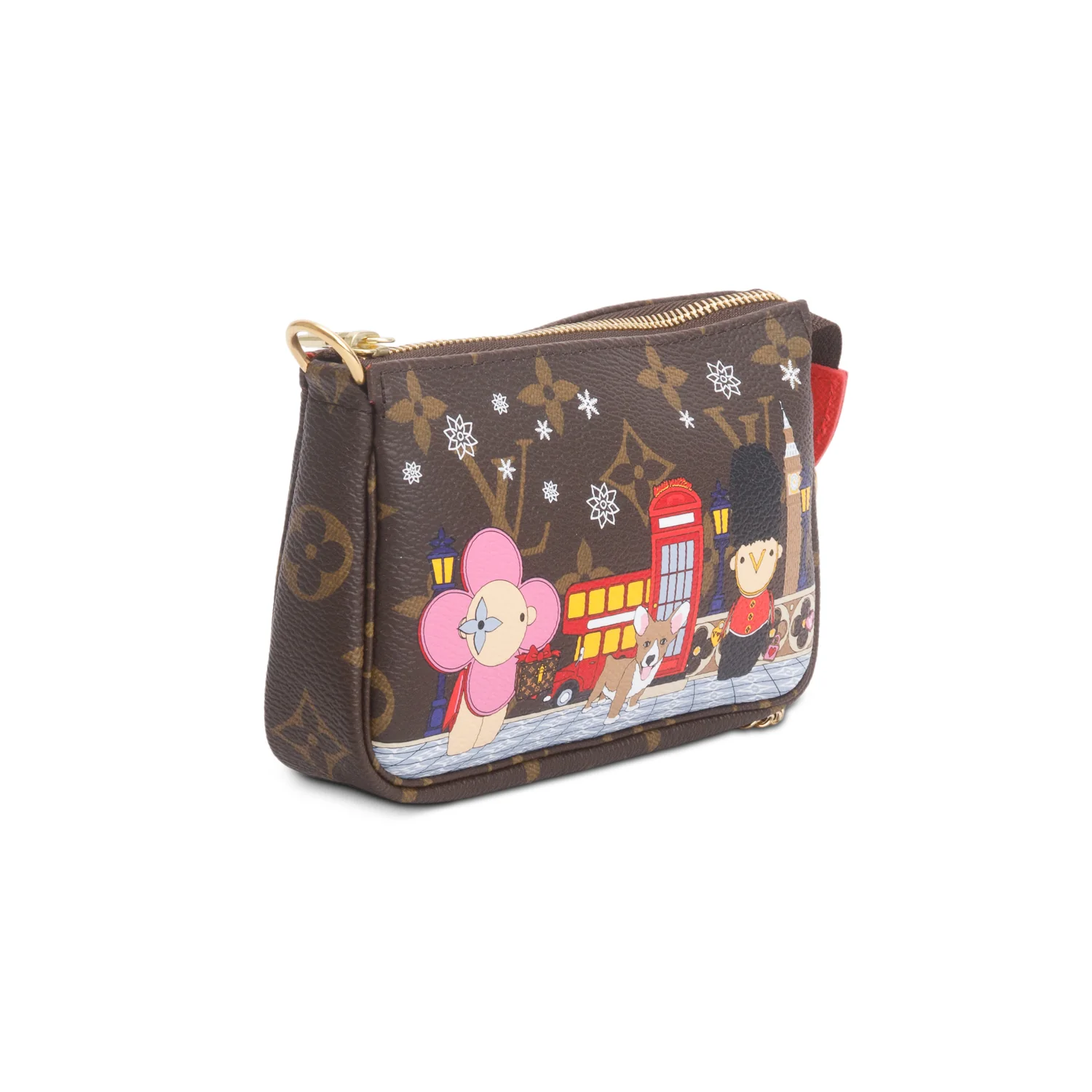 Louis Vuitton 2021 Monogram Christmas Animation Mini Pochette Accessories w/ Box - Image 4