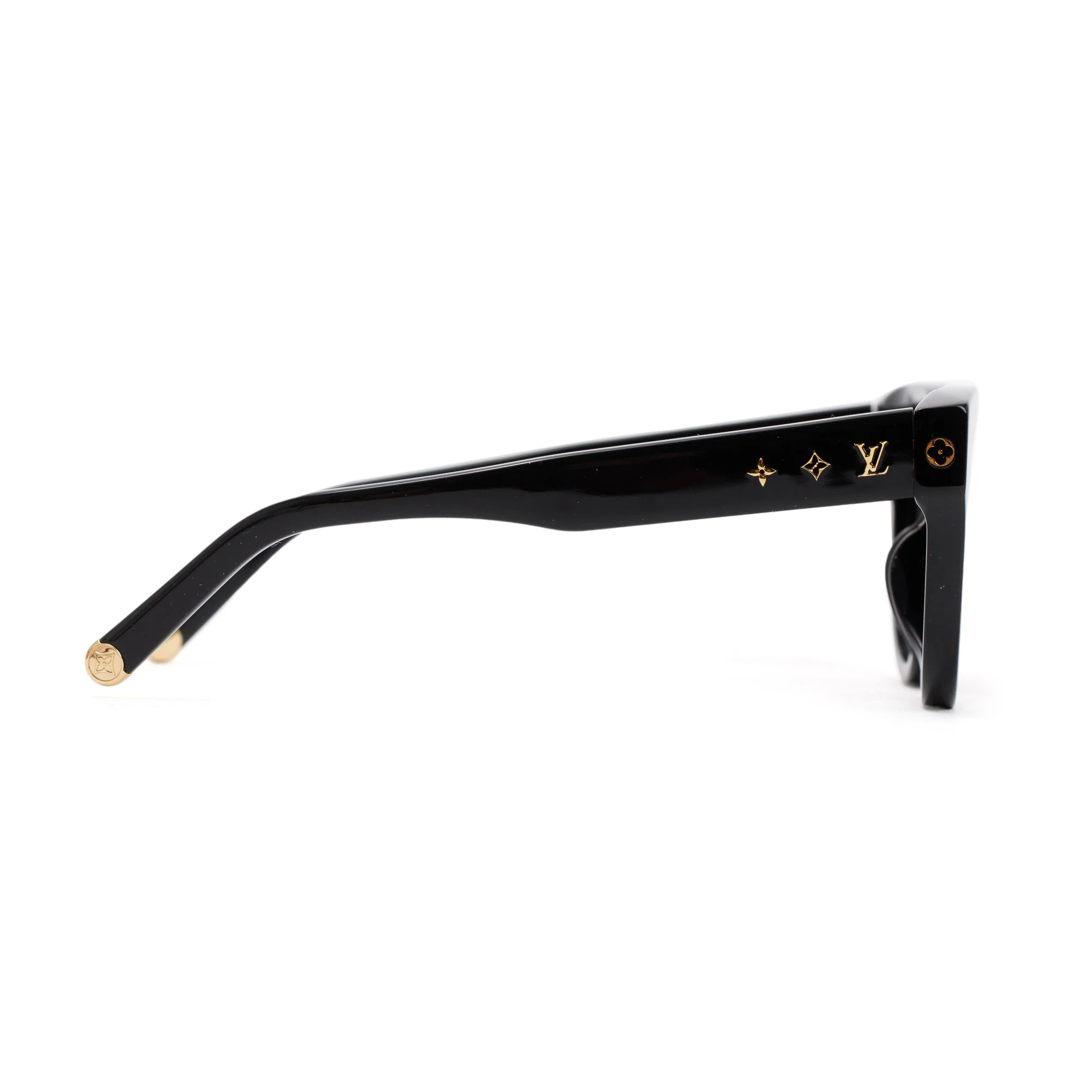 Louis Vuitton 2022 Black Acetate My Monogram Round Sunglasses w/ Box & Case - Image 3