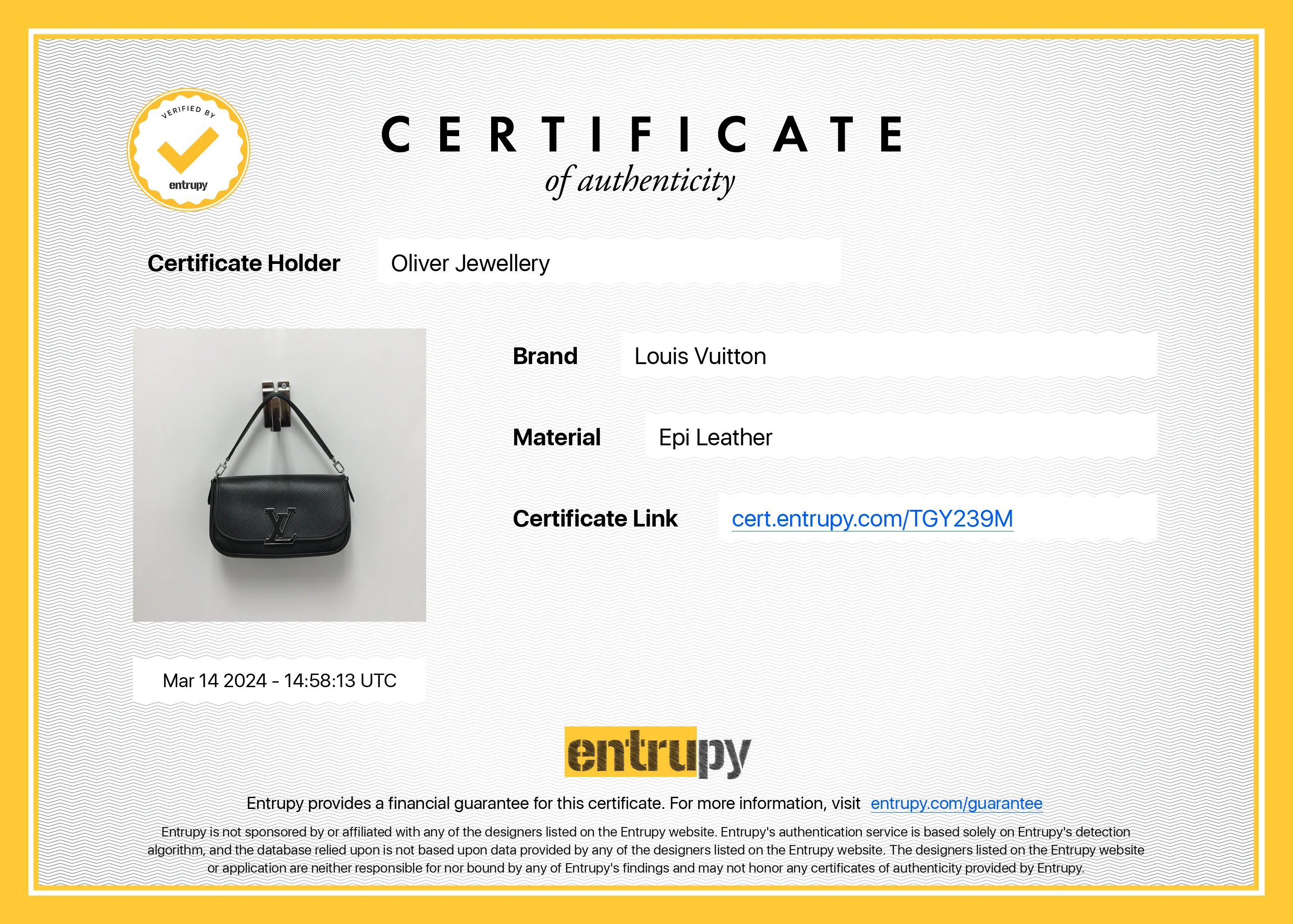 Louis Vuitton 2022 Black Epi Leather Buci NM Bag w/ Box & Receipt - Image 11