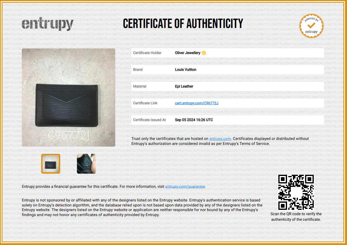 Louis Vuitton 2022 Black Epi Leather Neo Card Holder - Image 7