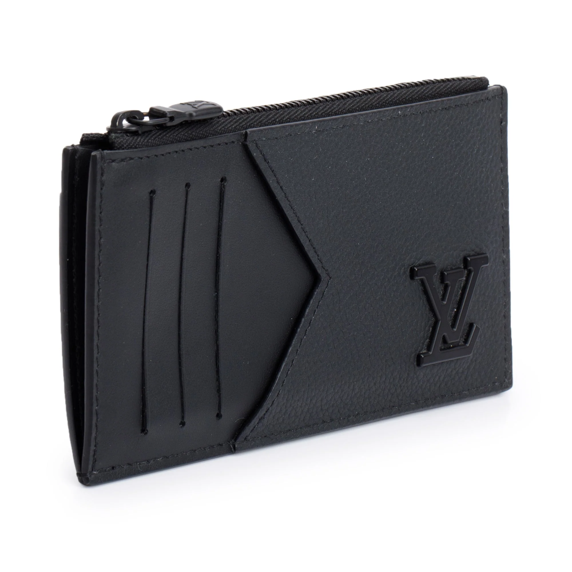 Louis Vuitton 2022 Black Leather Coin Card Holder - Image 2
