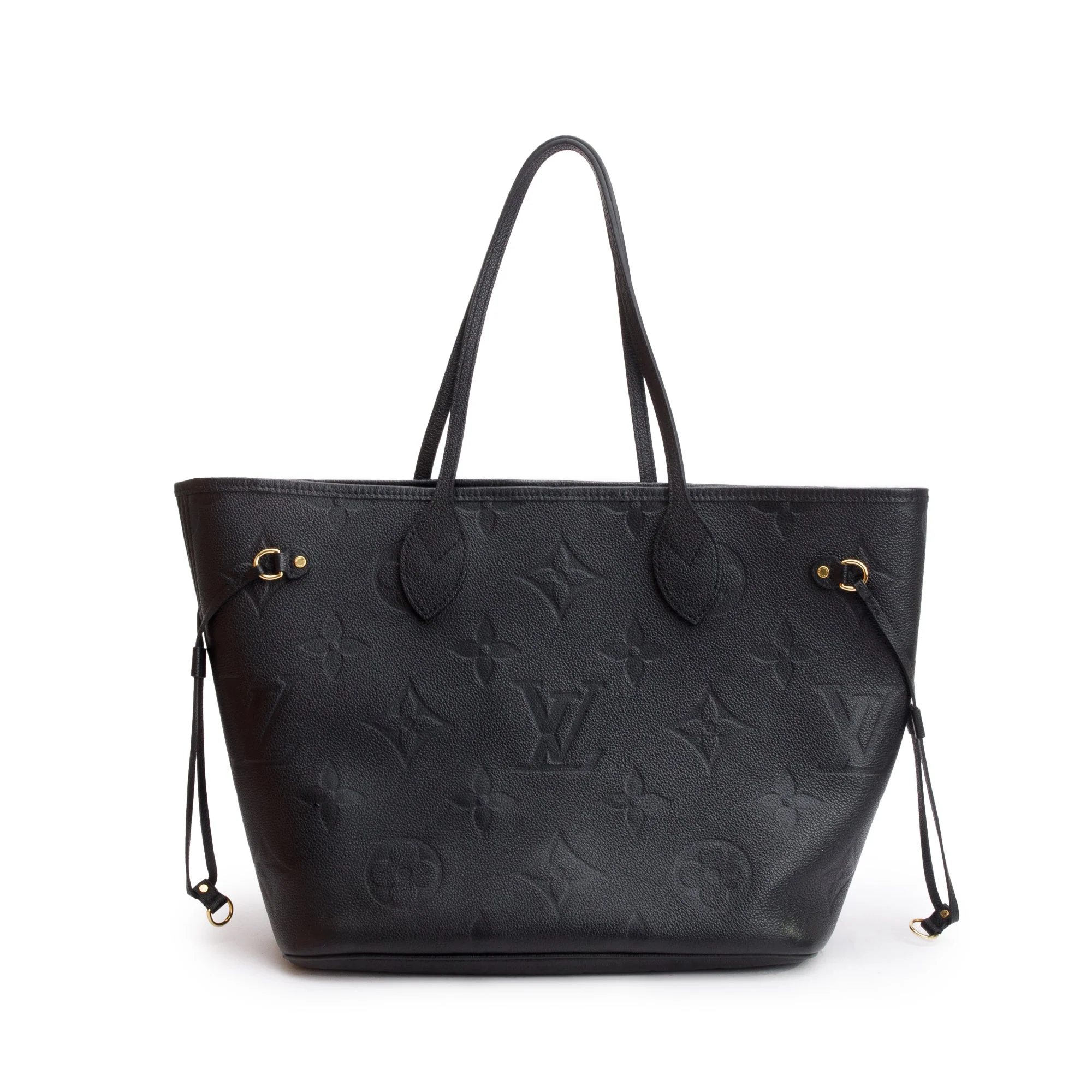 Louis Vuitton 2022 Black Monogram Empreinte Leather Neverfull MM w/ Pouch & Box - Image 3