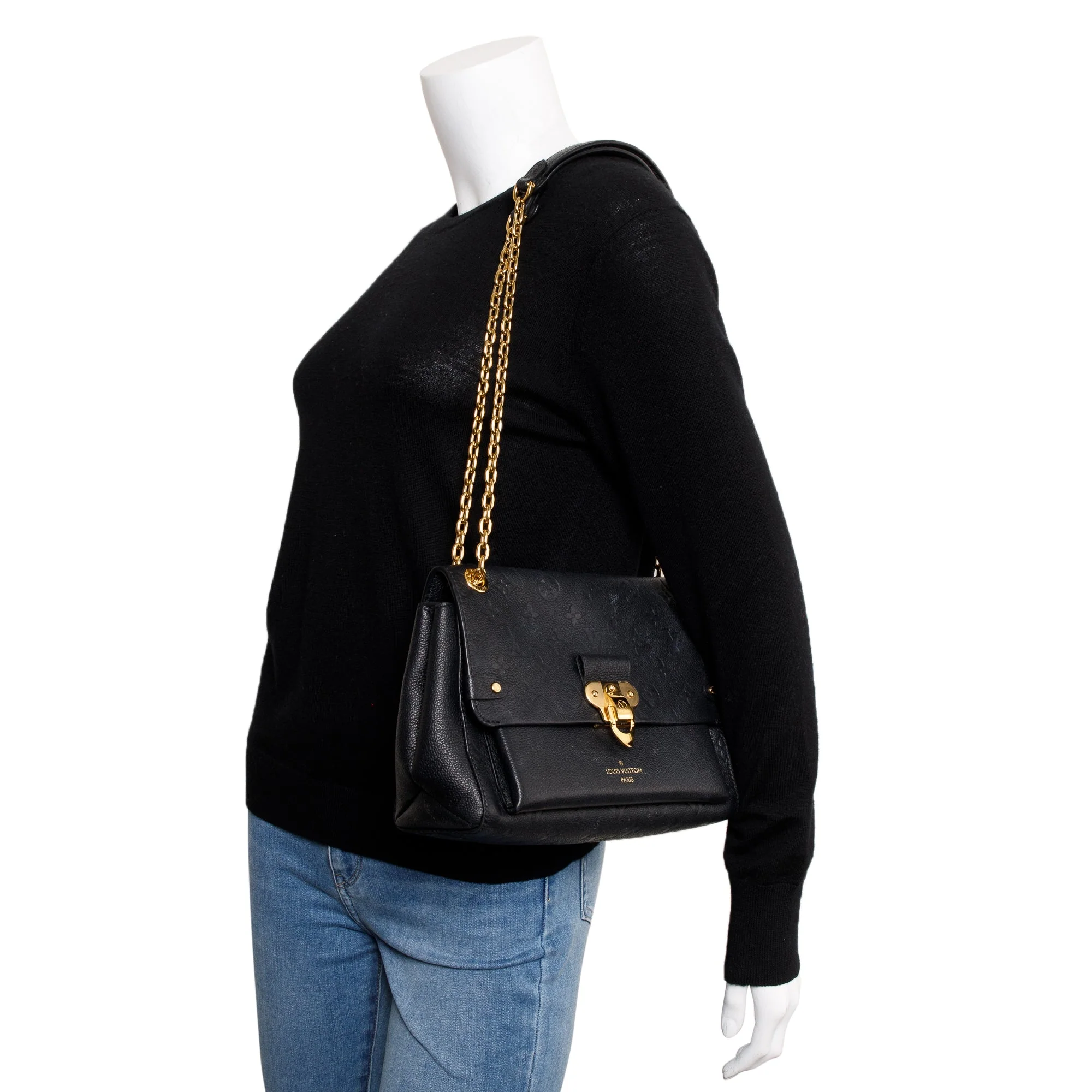 Louis Vuitton 2022 Black Monogram Empreinte Leather Vavin PM w/ Box - Image 2