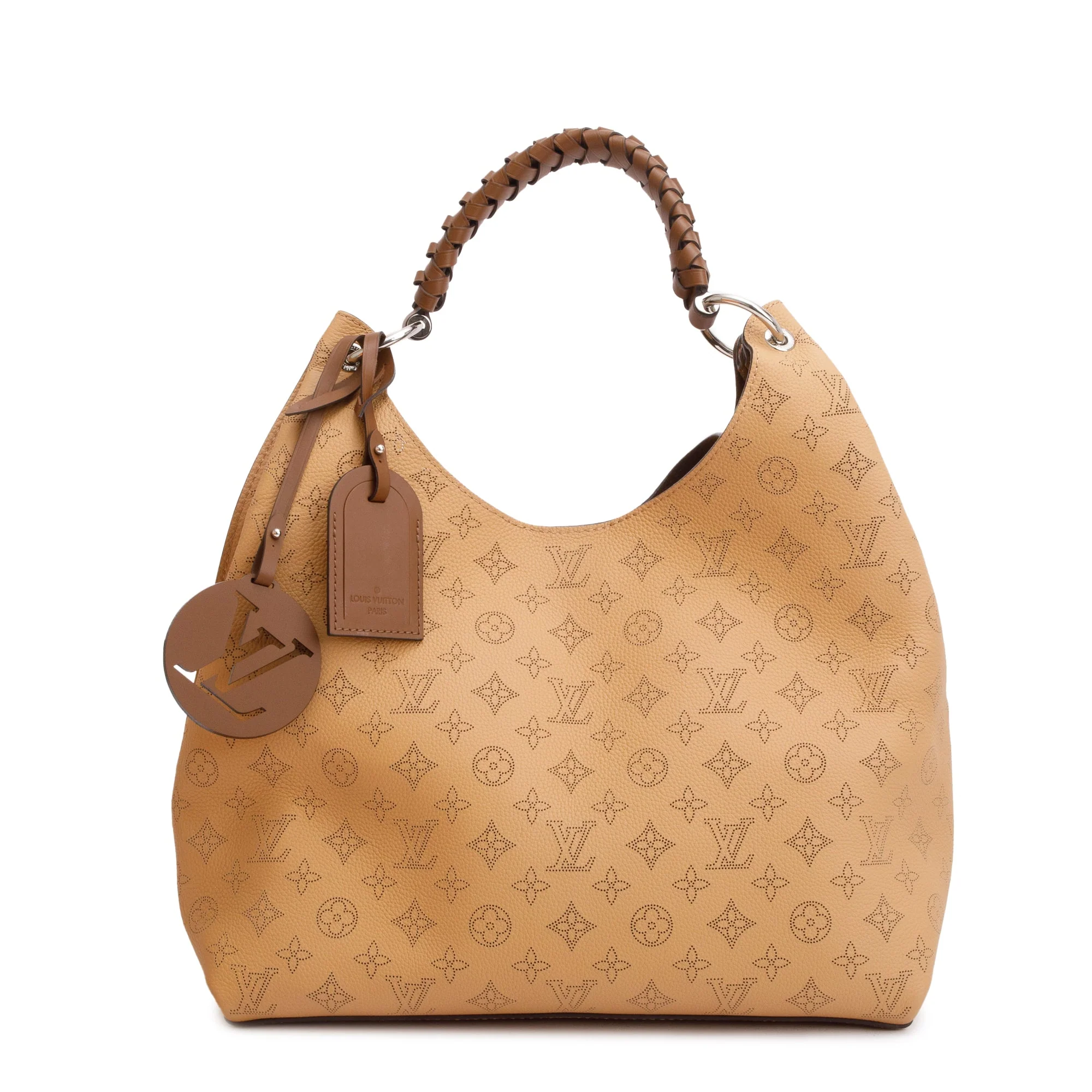 Louis Vuitton 2022 Brown Monogram Mahina Carmel Hobo Bag w/ Box