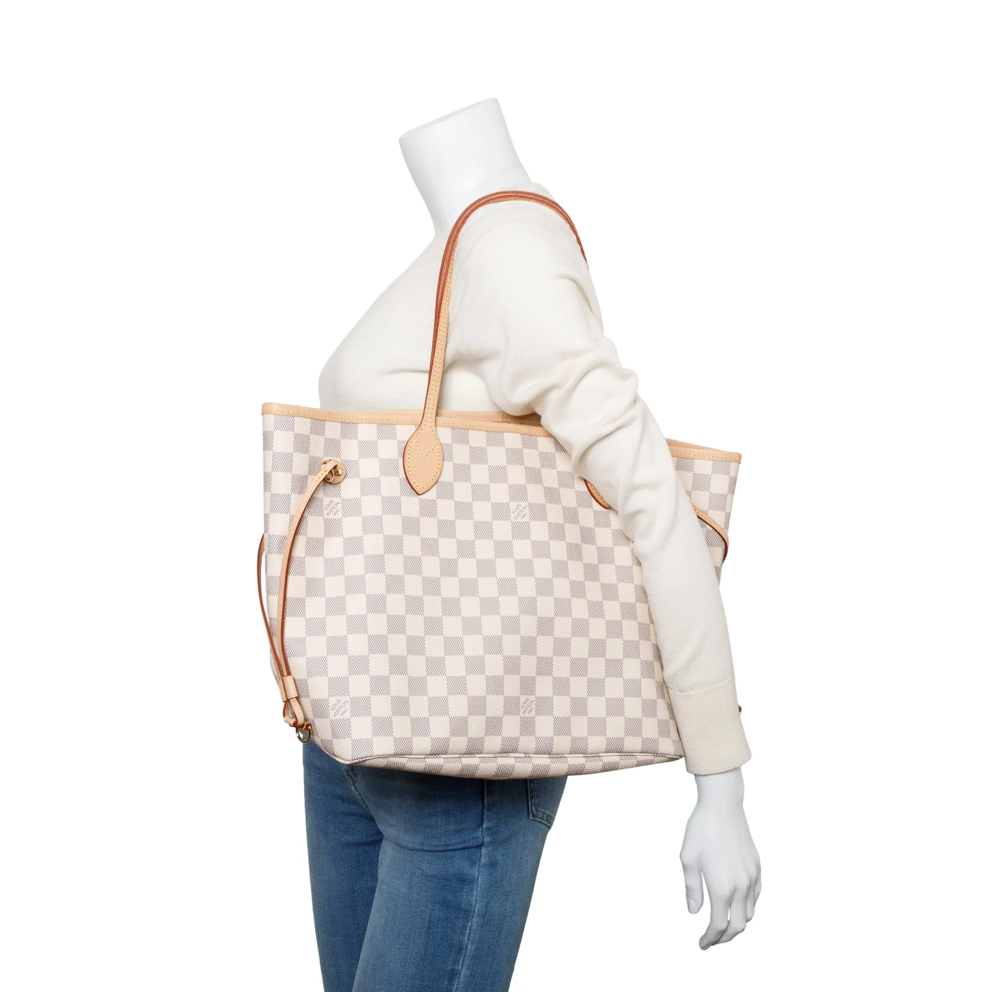 Louis Vuitton 2022 Damier Azur Neverfull MM w/ Pouch - Image 2