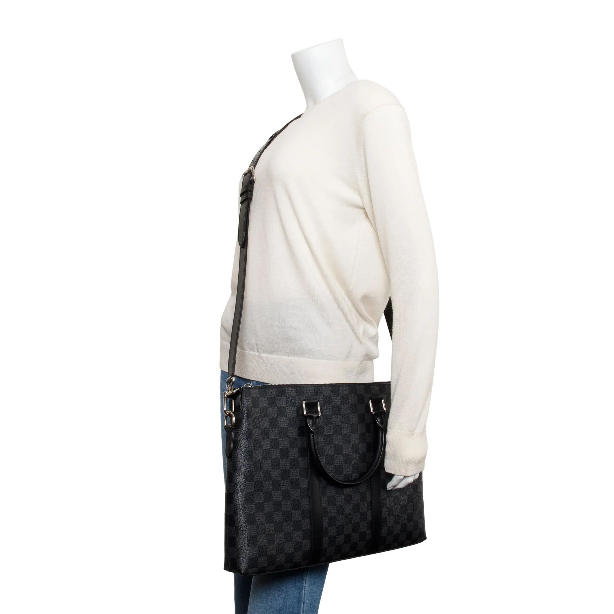 Louis Vuitton 2022 Damier Graphite Anton Briefcase w/ Strap - Image 2