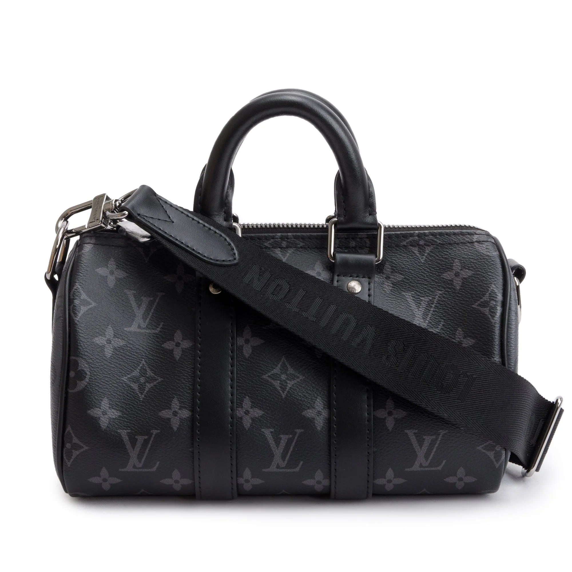 Louis Vuitton 2022 Monogram Eclipse Keepall XS Bag w/ Box & Strap