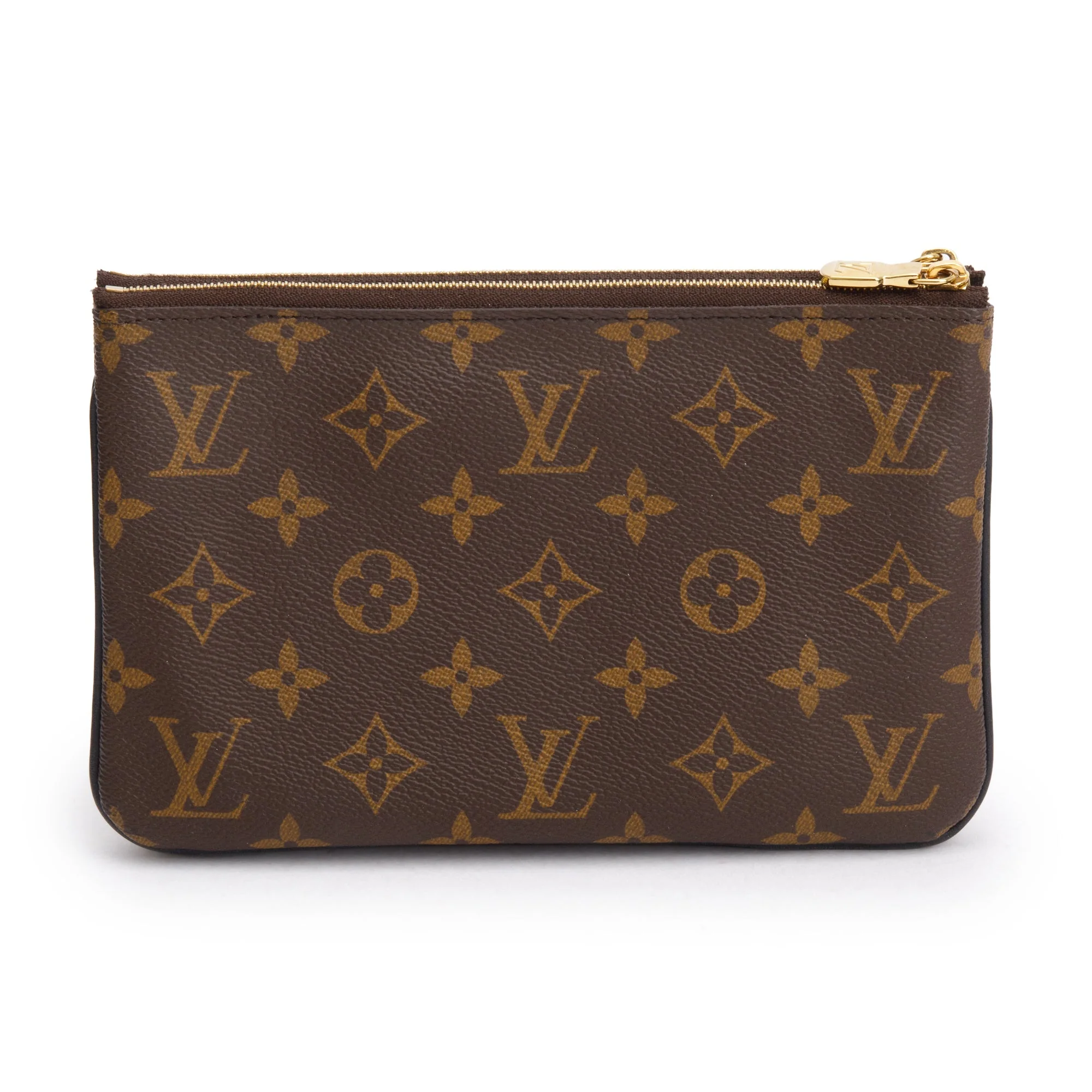 Louis Vuitton 2022 Monogram Giant Reverse & Monogram Double Zip Pochette w/ Strap - Image 4